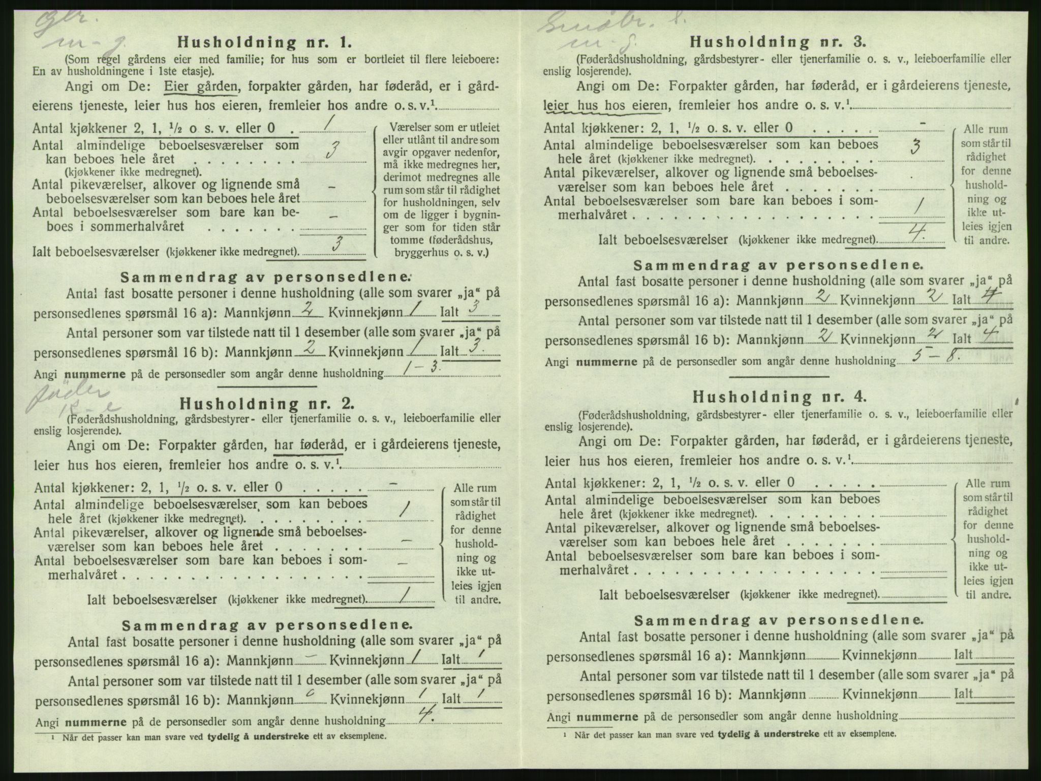 SAT, 1920 census for Nesna, 1920, p. 921