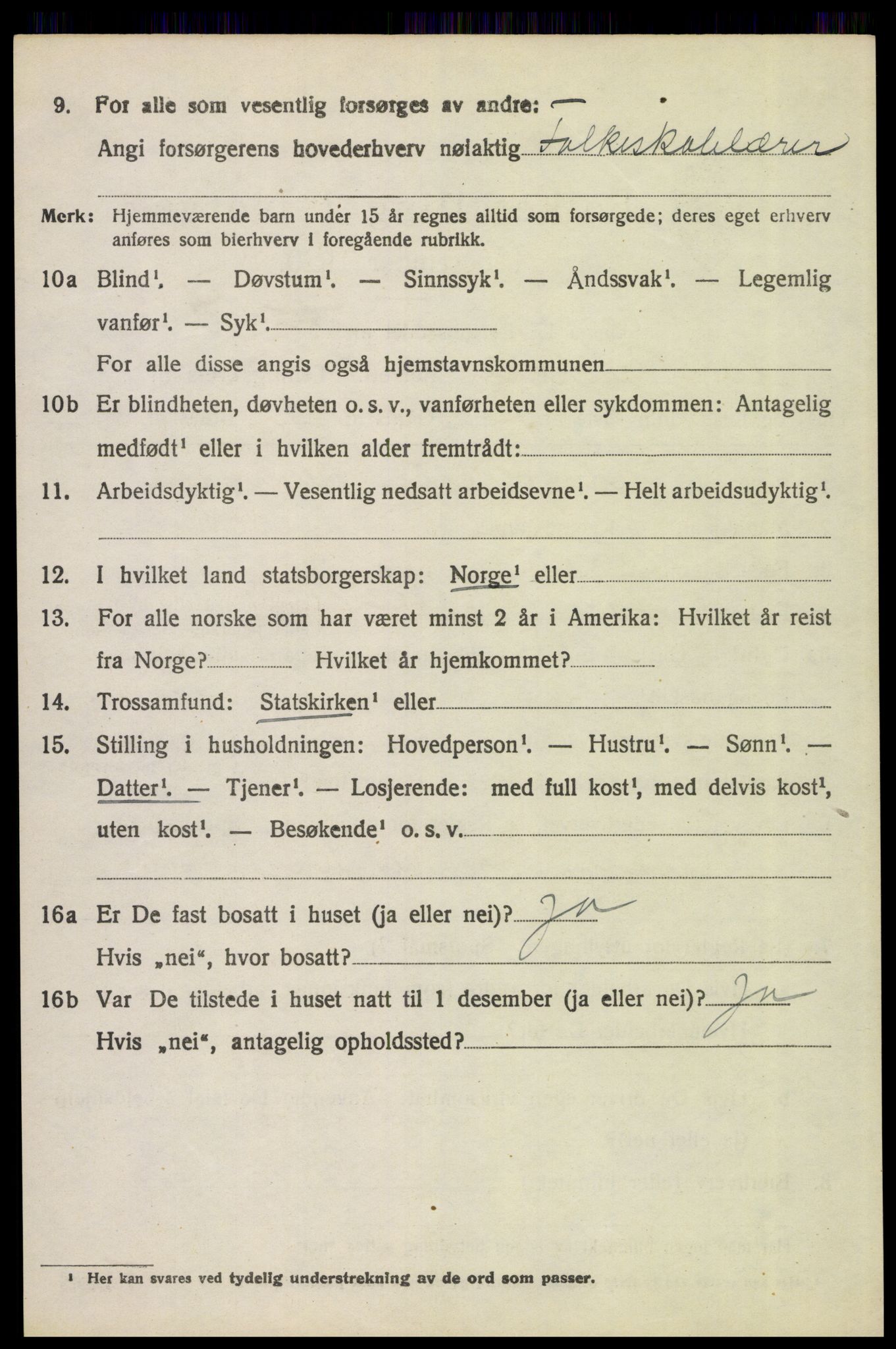 SAH, 1920 census for Øvre Rendal, 1920, p. 926