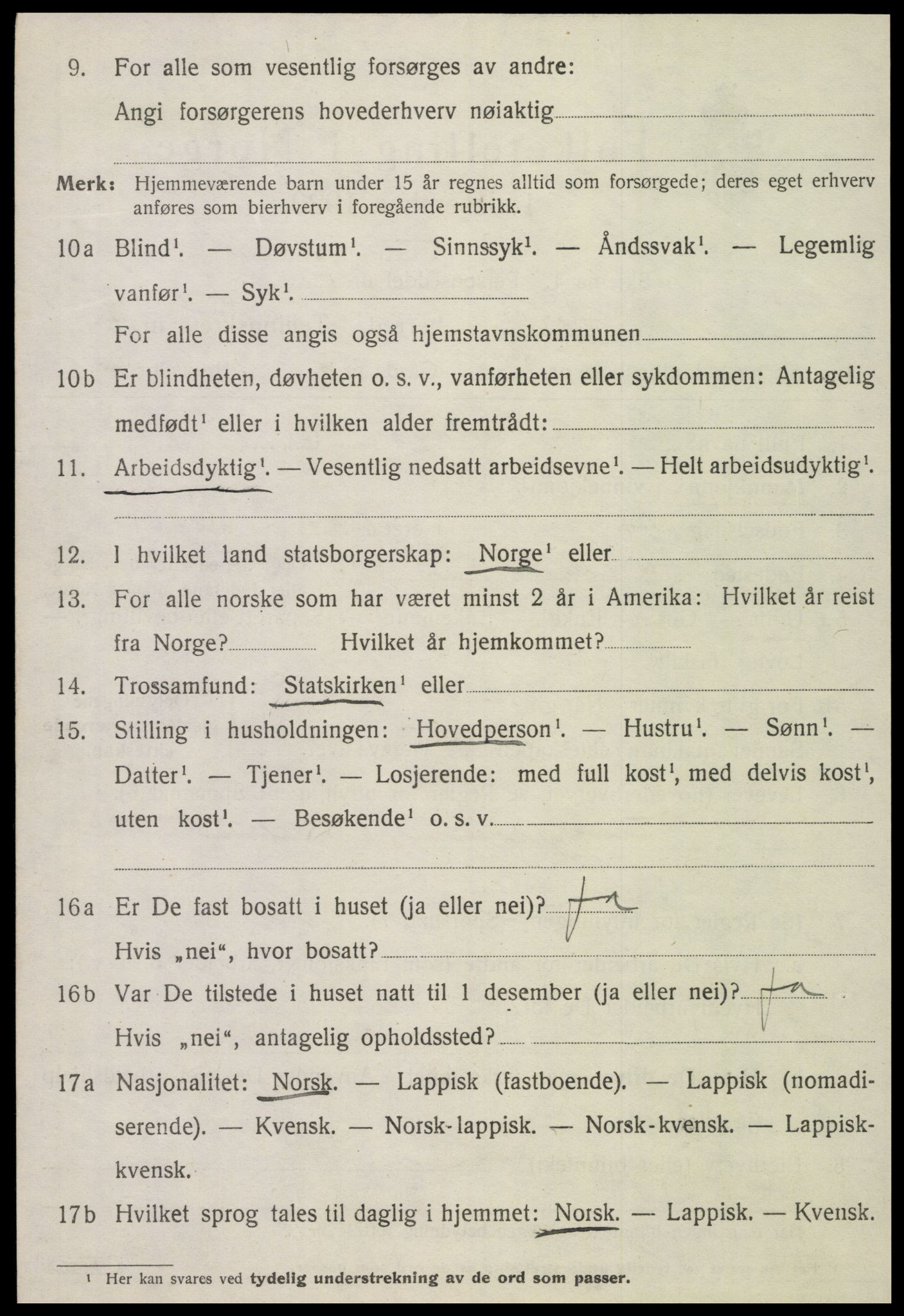 SAT, 1920 census for Otterøy, 1920, p. 2924