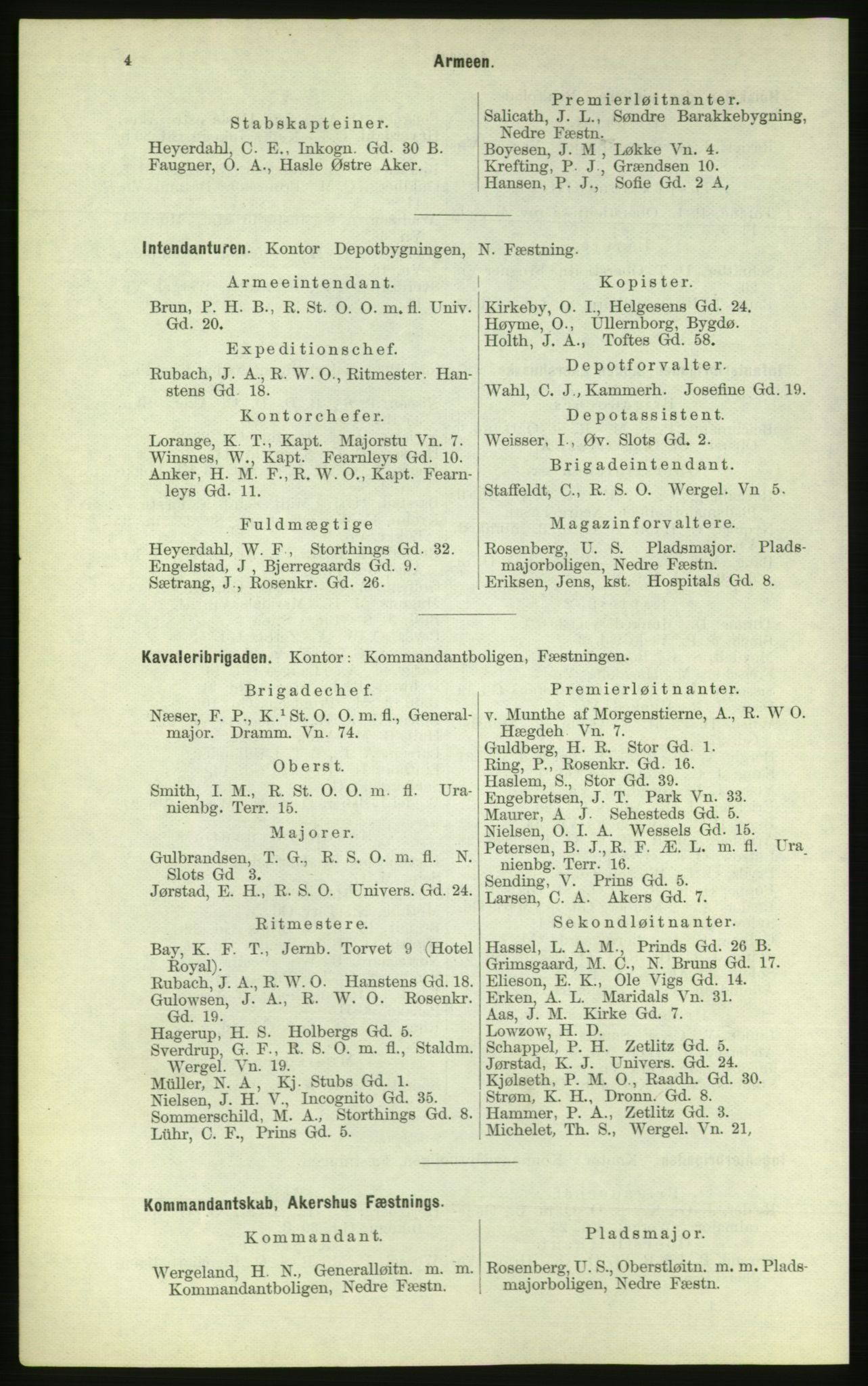 Kristiania/Oslo adressebok, PUBL/-, 1884, p. 4