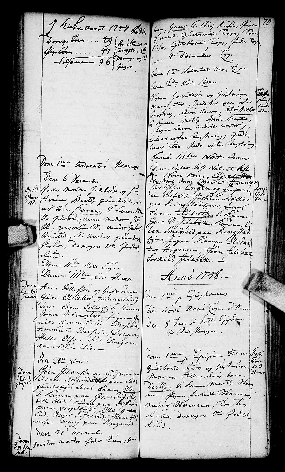 Høland prestekontor Kirkebøker, AV/SAO-A-10346a/F/Fa/L0003: Parish register (official) no. I 3, 1739-1756, p. 70