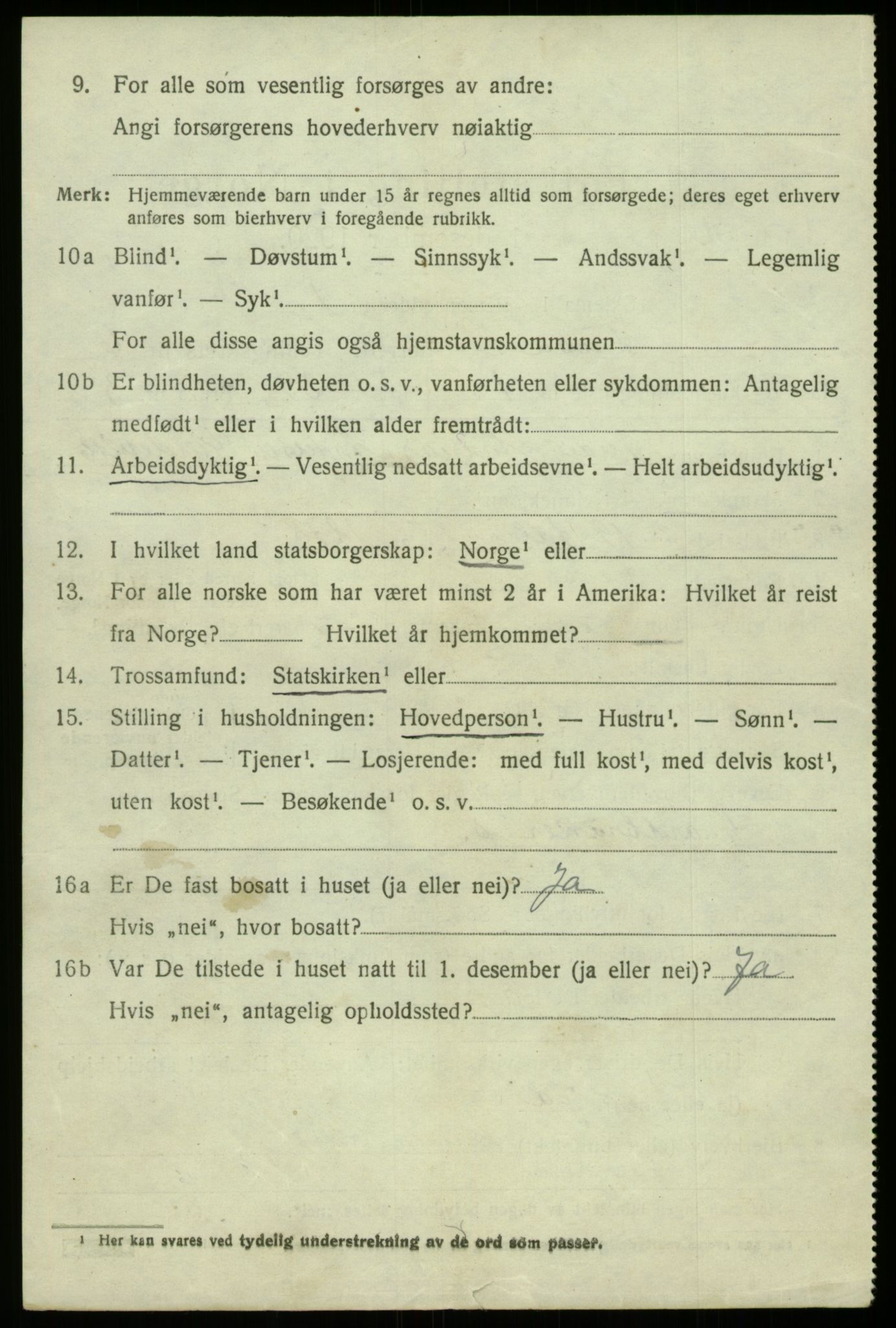 SAB, 1920 census for Fusa, 1920, p. 2460