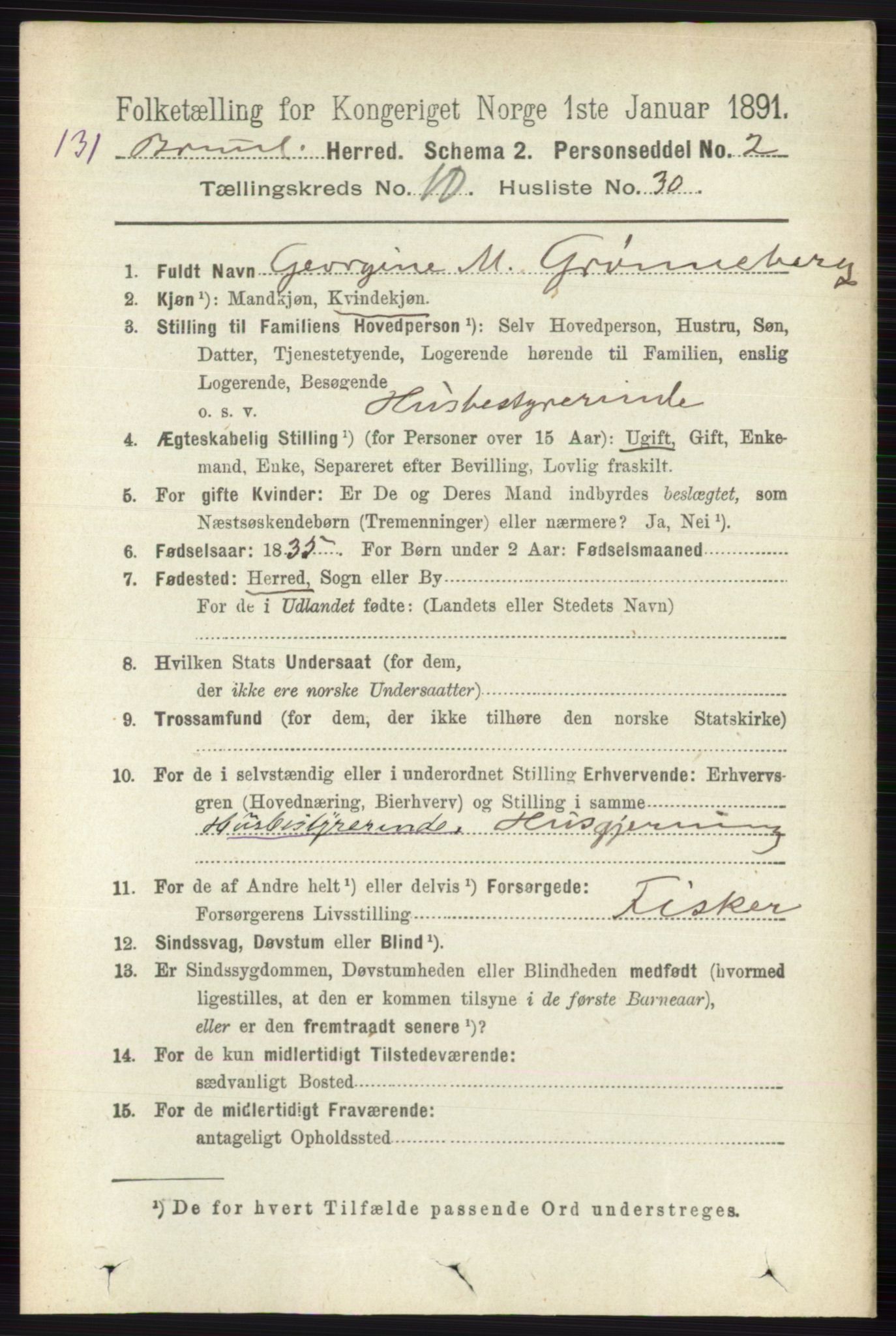 RA, 1891 census for 0726 Brunlanes, 1891, p. 4943