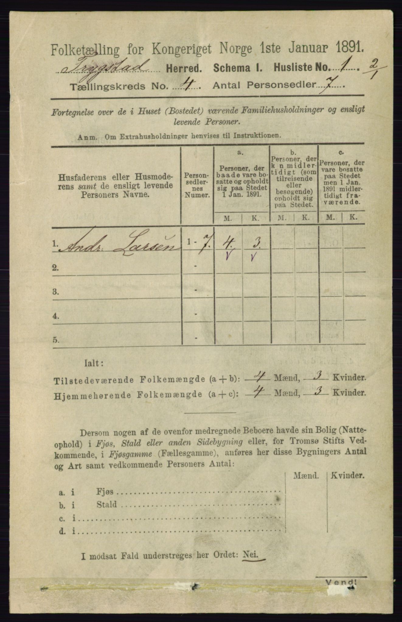 RA, 1891 Census for 0122 Trøgstad, 1891, p. 1515