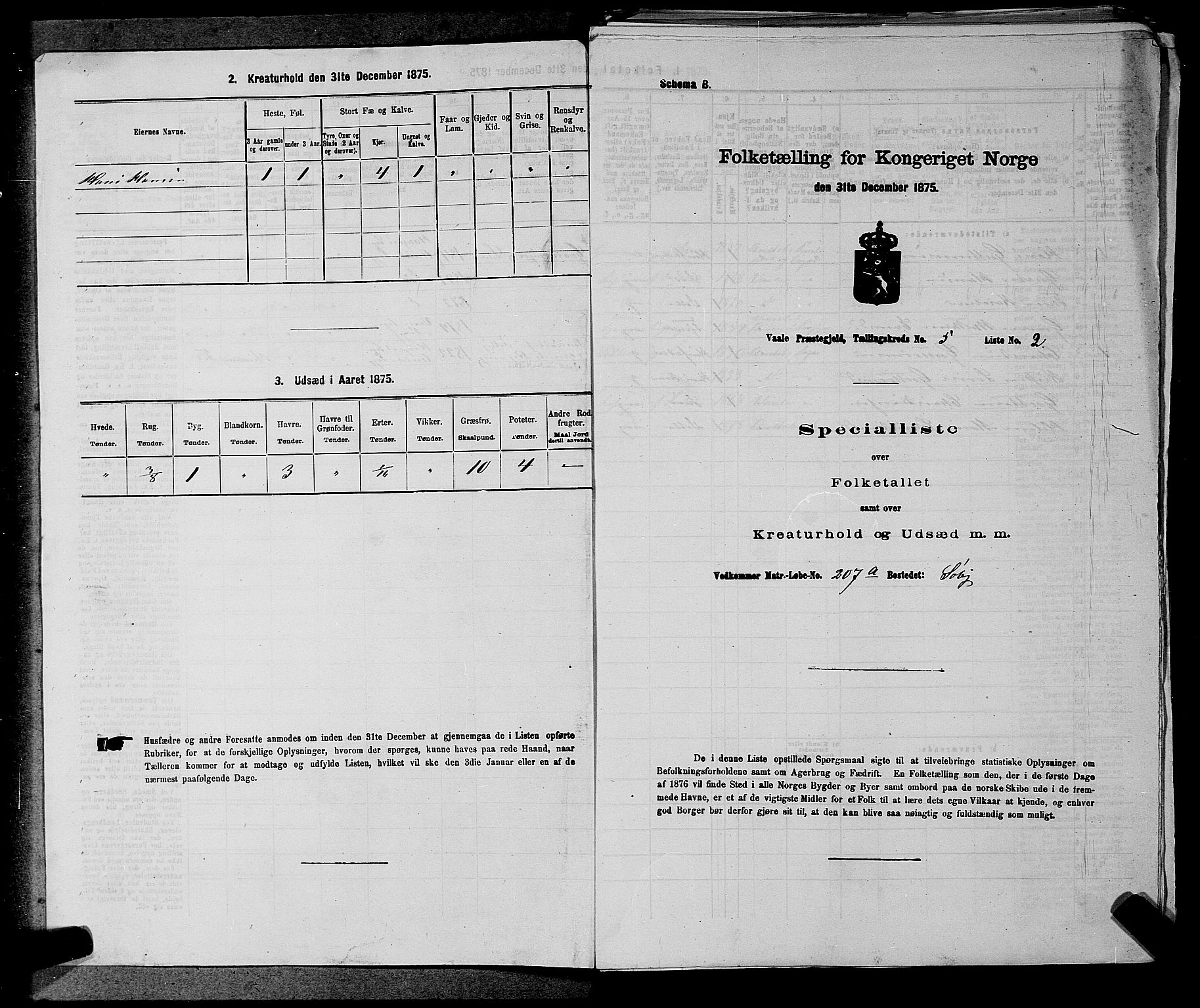 SAKO, 1875 census for 0716P Våle, 1875, p. 671