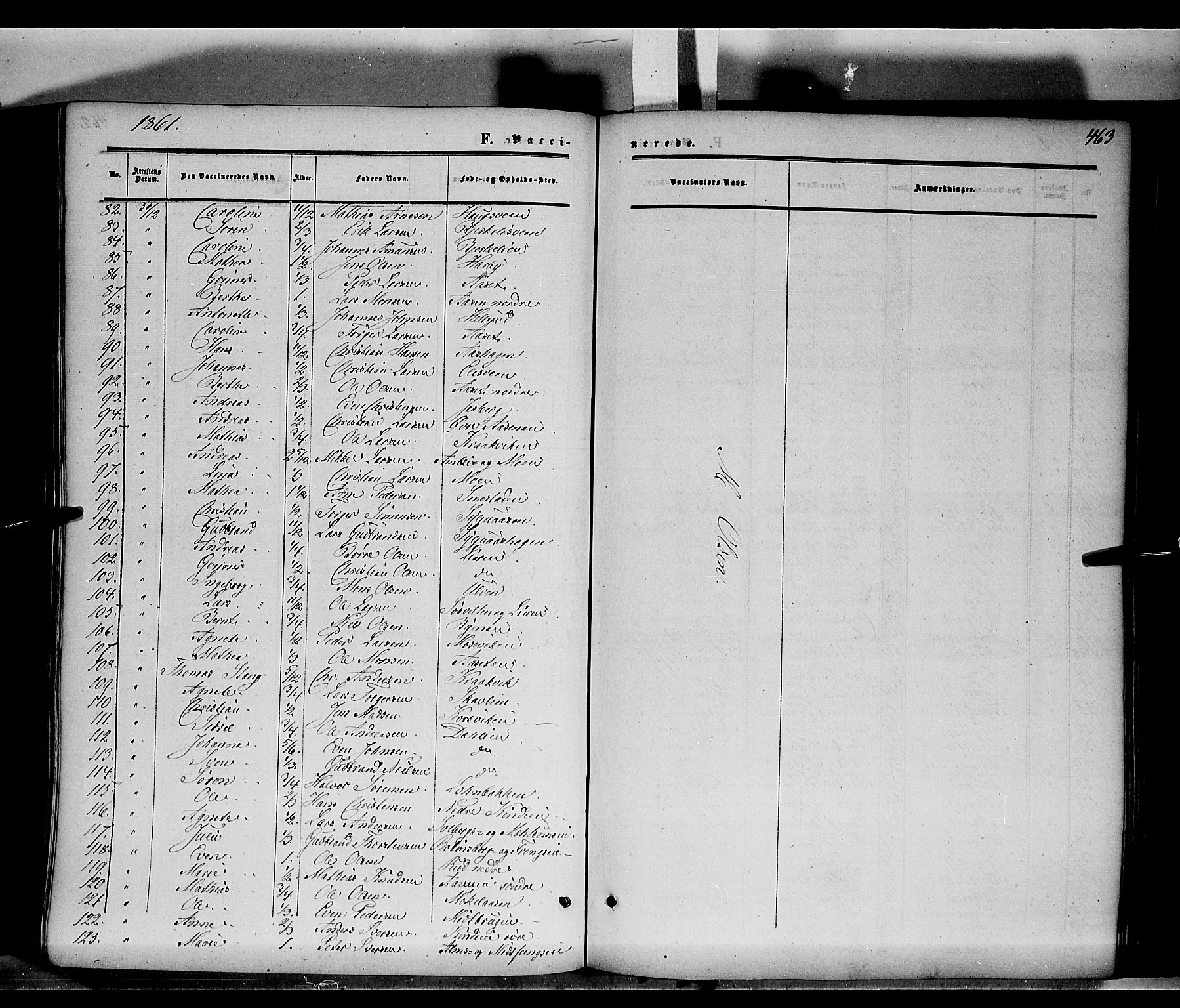 Ringsaker prestekontor, AV/SAH-PREST-014/K/Ka/L0010: Parish register (official) no. 10, 1861-1869, p. 463