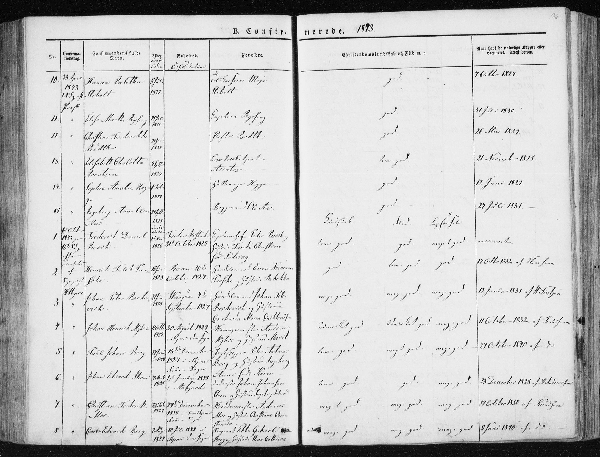 Ministerialprotokoller, klokkerbøker og fødselsregistre - Sør-Trøndelag, SAT/A-1456/602/L0110: Parish register (official) no. 602A08, 1840-1854, p. 146