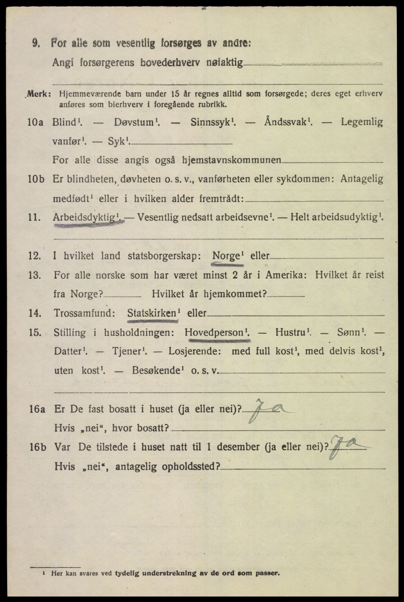 SAK, 1920 census for Sør-Audnedal, 1920, p. 4200