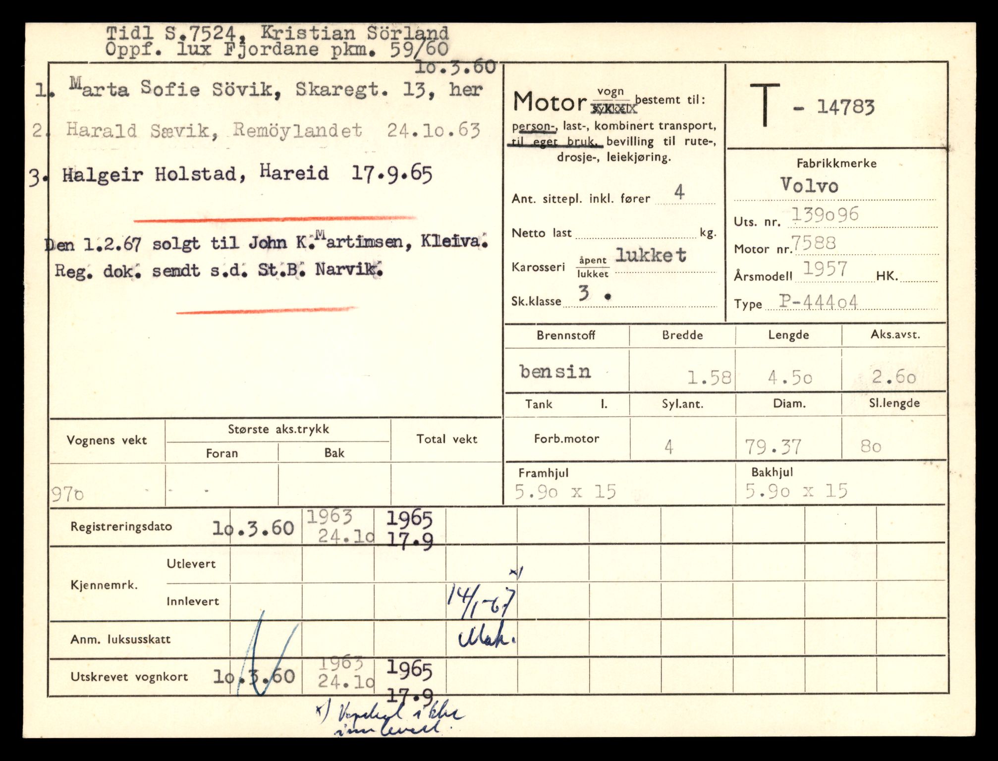 Møre og Romsdal vegkontor - Ålesund trafikkstasjon, AV/SAT-A-4099/F/Fe/L0048: Registreringskort for kjøretøy T 14721 - T 14863, 1927-1998, p. 1299
