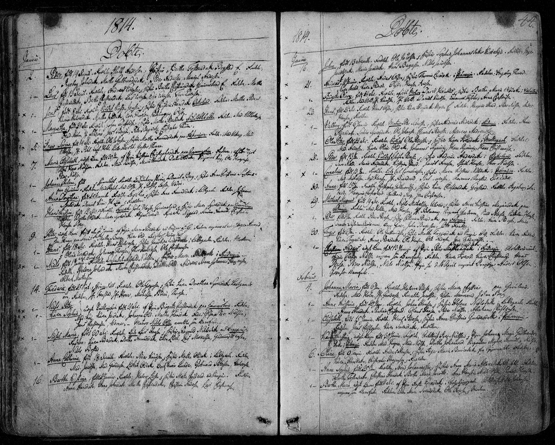 Aker prestekontor kirkebøker, SAO/A-10861/F/L0011: Parish register (official) no. 11, 1810-1819, p. 44