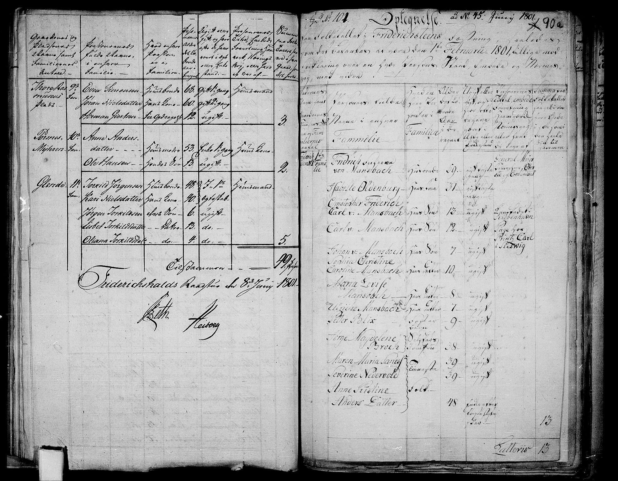 RA, 1801 census for 0101P Fredrikshald, 1801, p. 90b-upag.