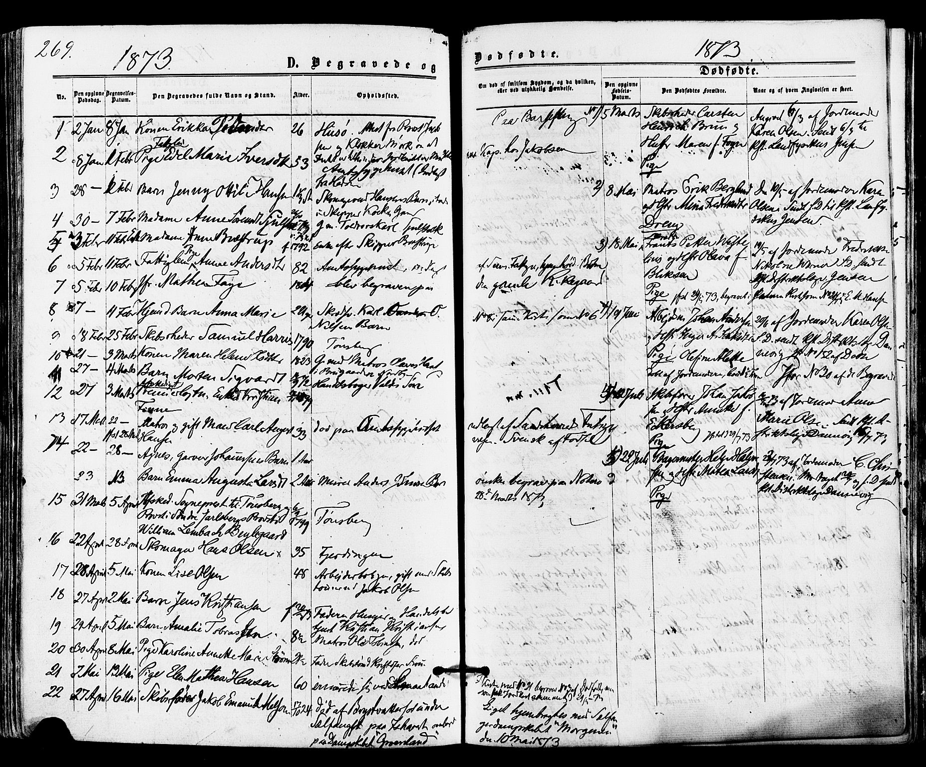 Tønsberg kirkebøker, AV/SAKO-A-330/F/Fa/L0009: Parish register (official) no. I 9, 1865-1873, p. 269