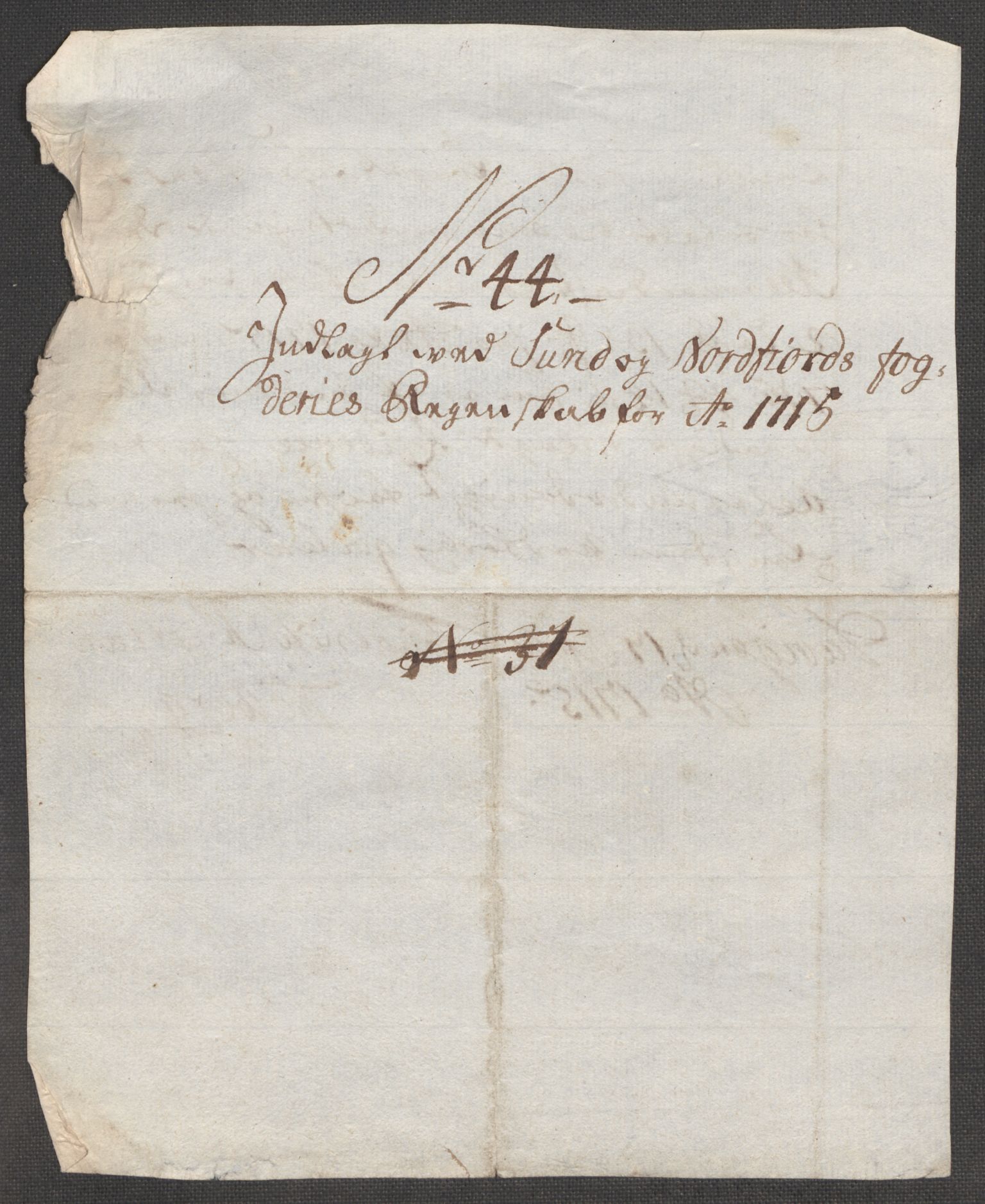 Rentekammeret inntil 1814, Reviderte regnskaper, Fogderegnskap, RA/EA-4092/R53/L3439: Fogderegnskap Sunn- og Nordfjord, 1715, p. 534