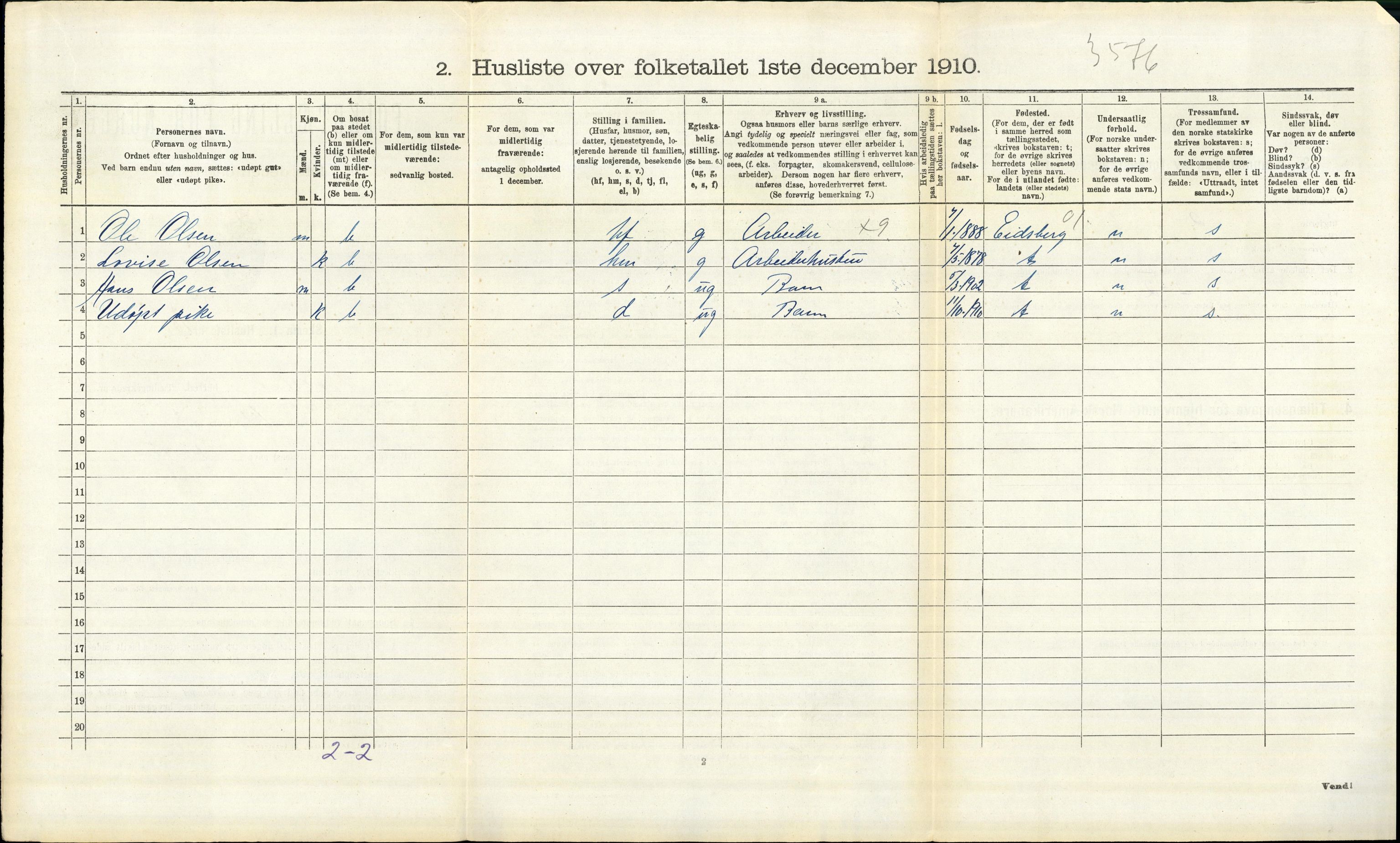 RA, 1910 census for Trøgstad, 1910, p. 882