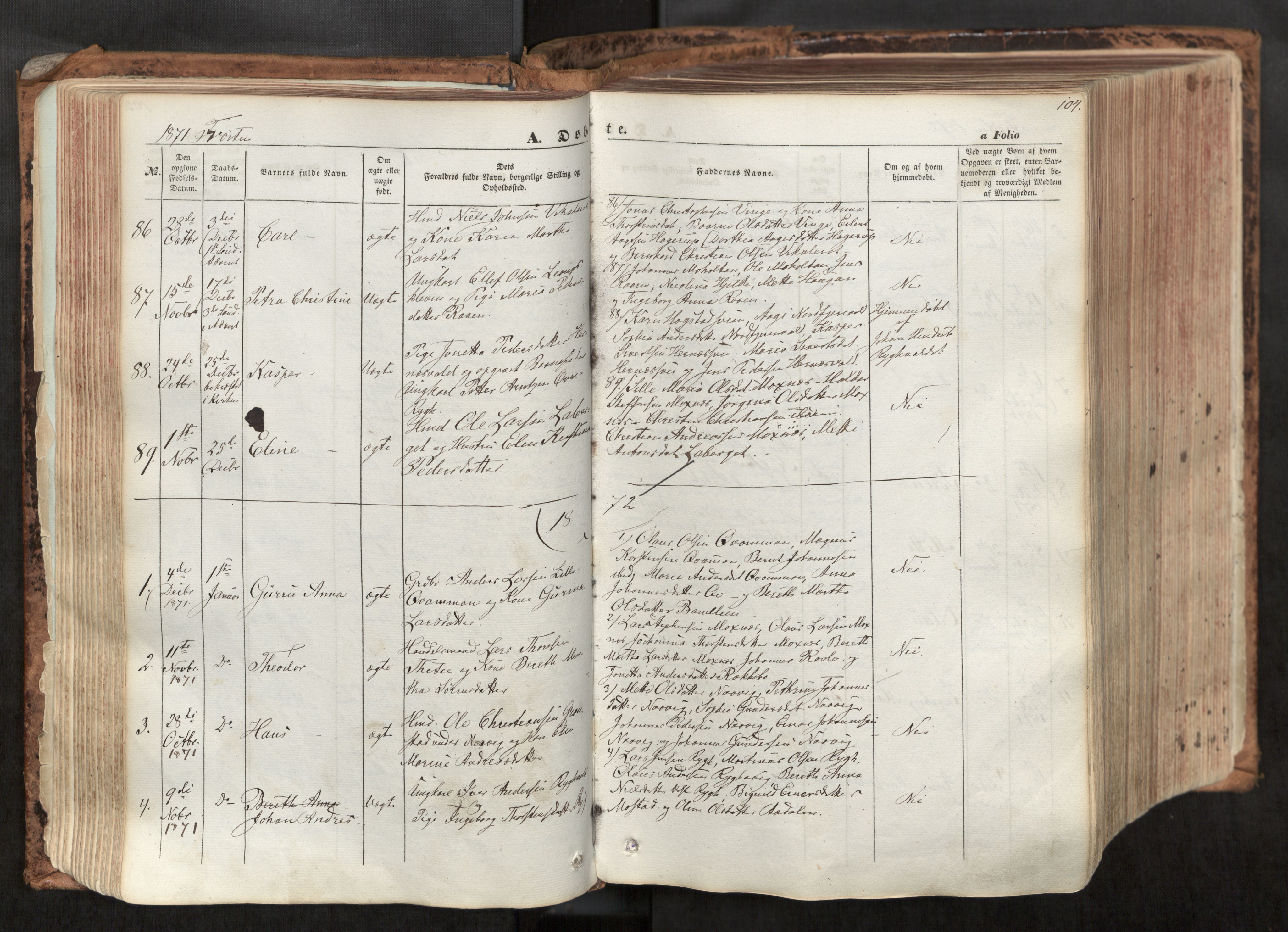 Ministerialprotokoller, klokkerbøker og fødselsregistre - Nord-Trøndelag, SAT/A-1458/713/L0116: Parish register (official) no. 713A07, 1850-1877, p. 104