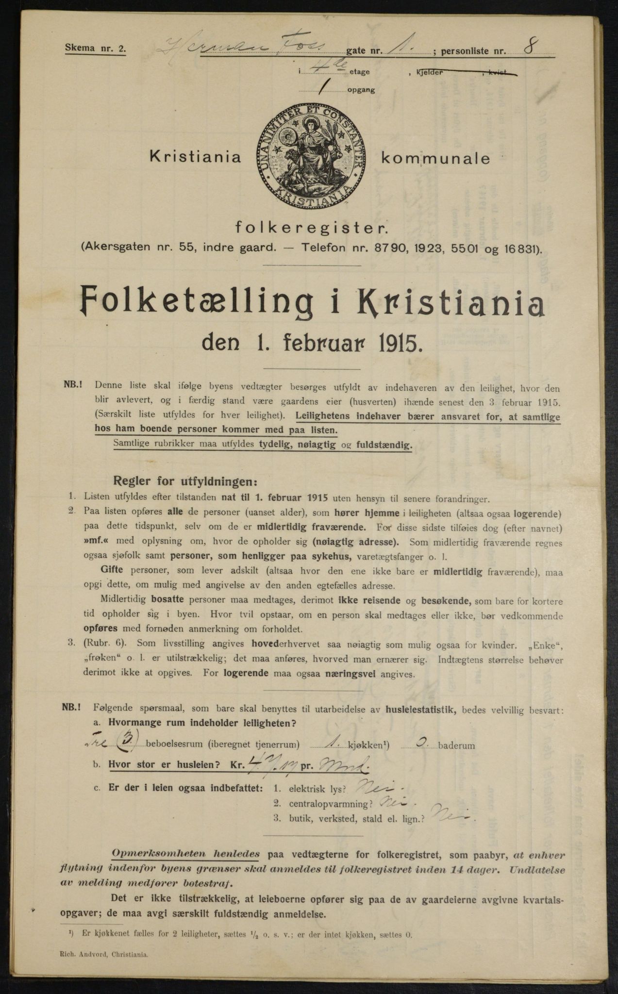 OBA, Municipal Census 1915 for Kristiania, 1915, p. 38144