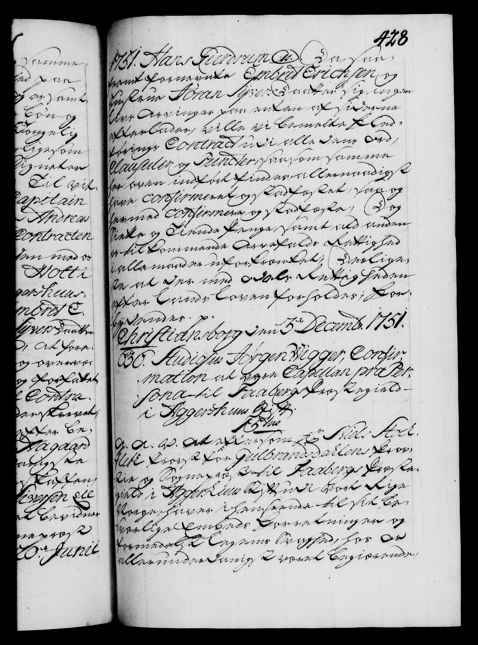 Danske Kanselli 1572-1799, RA/EA-3023/F/Fc/Fca/Fcaa/L0037: Norske registre, 1751-1752, p. 428a