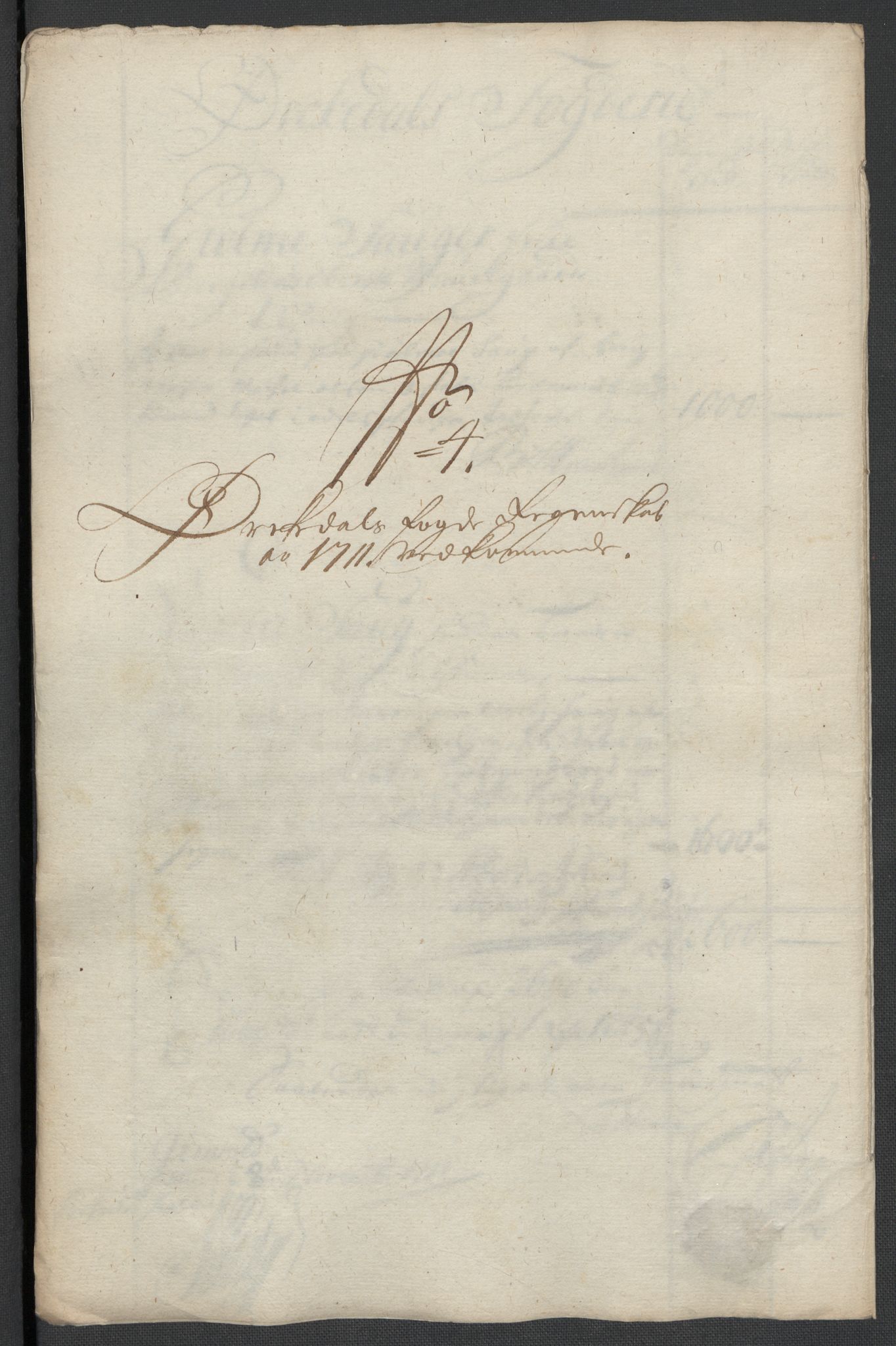Rentekammeret inntil 1814, Reviderte regnskaper, Fogderegnskap, AV/RA-EA-4092/R60/L3961: Fogderegnskap Orkdal og Gauldal, 1711, p. 123