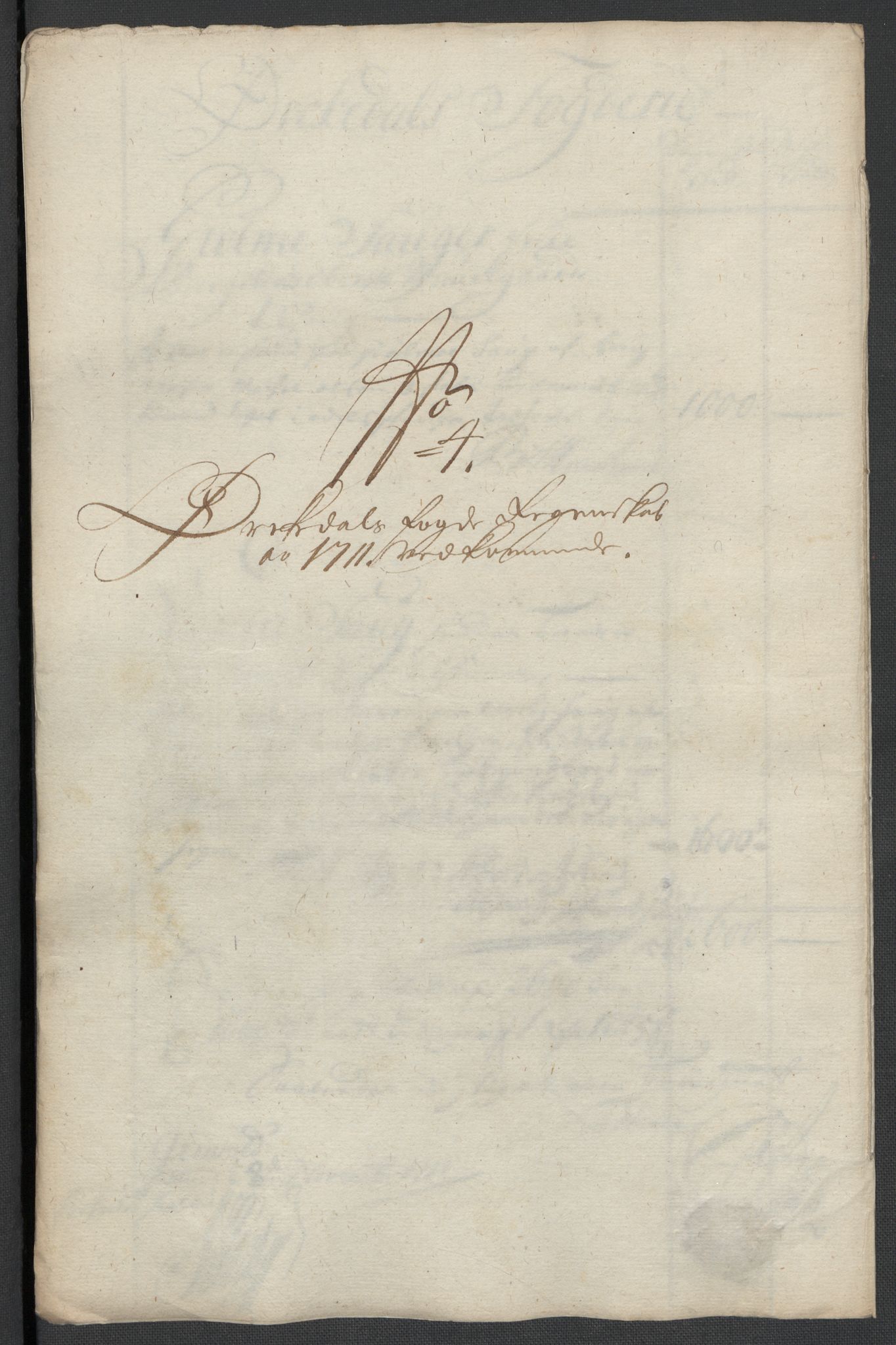 Rentekammeret inntil 1814, Reviderte regnskaper, Fogderegnskap, AV/RA-EA-4092/R60/L3961: Fogderegnskap Orkdal og Gauldal, 1711, p. 123