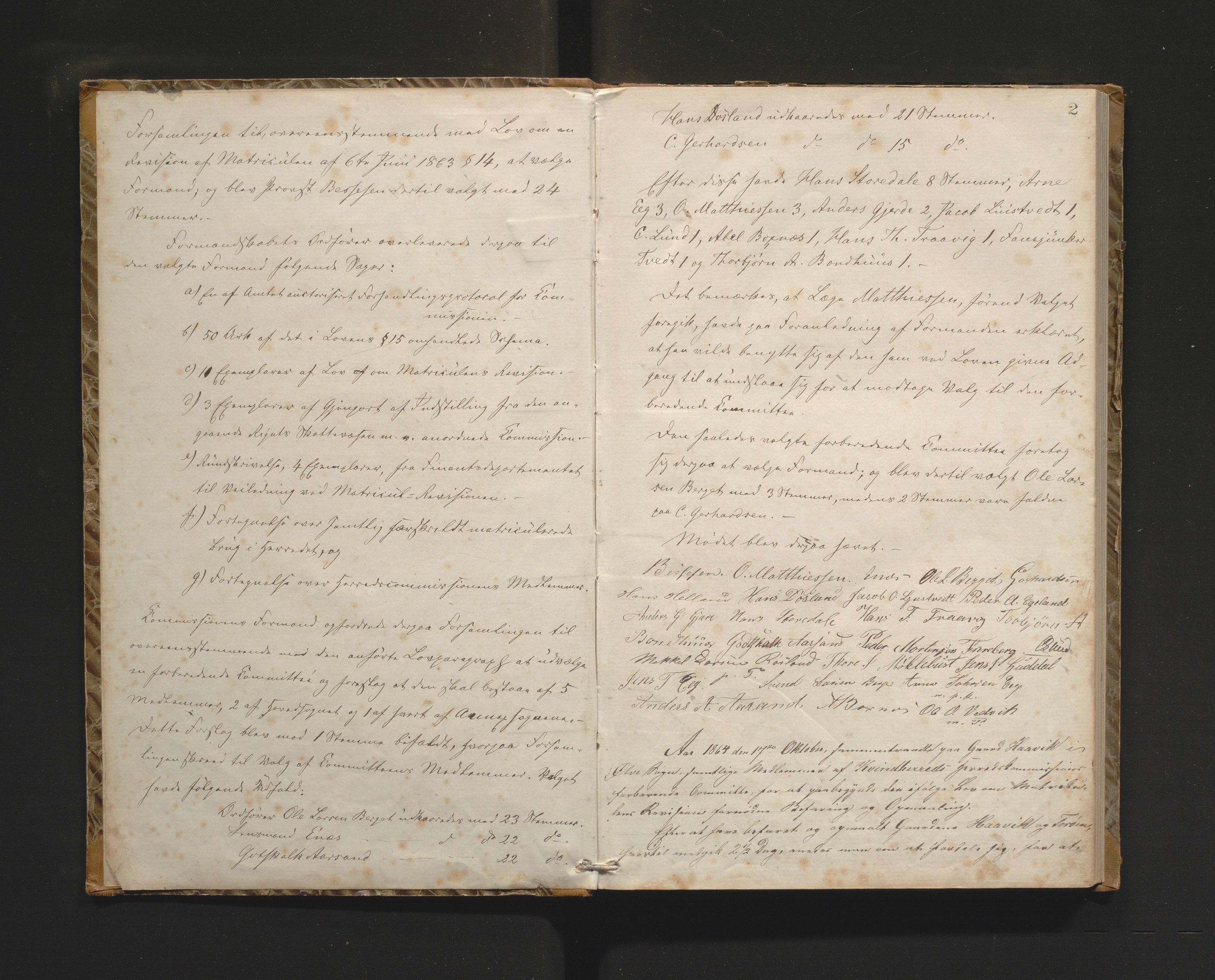 Kvinnherad kommune. Herredskommisjonen av 1883, IKAH/1224-181/A/Aa/L0001: Møtebok for Kvinnherad herredskommisjon, 1864-1870