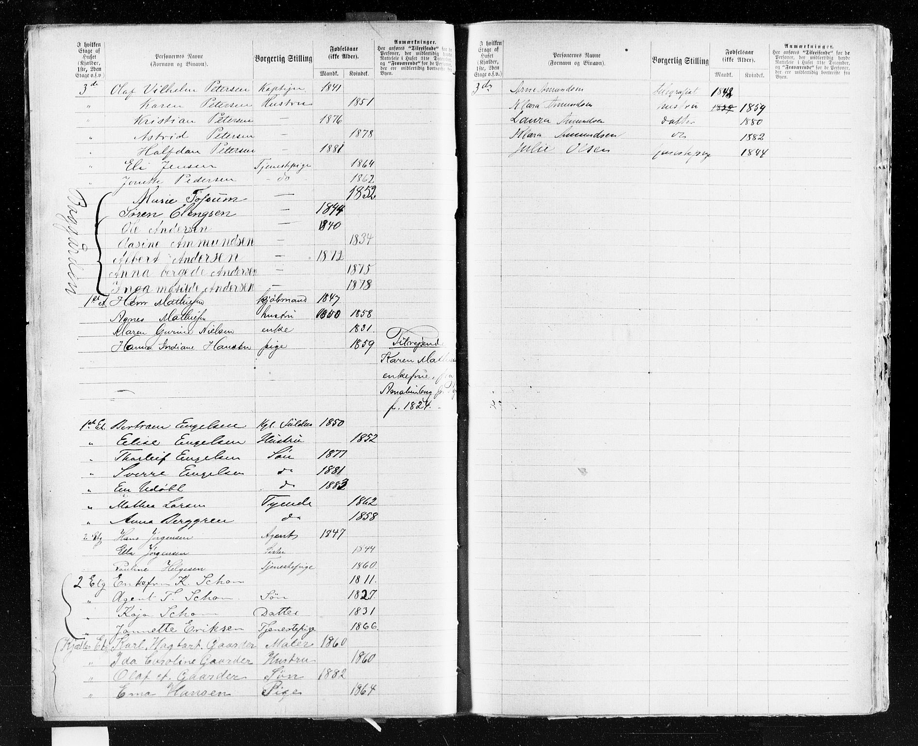 OBA, Municipal Census 1883 for Kristiania, 1883, p. 5195