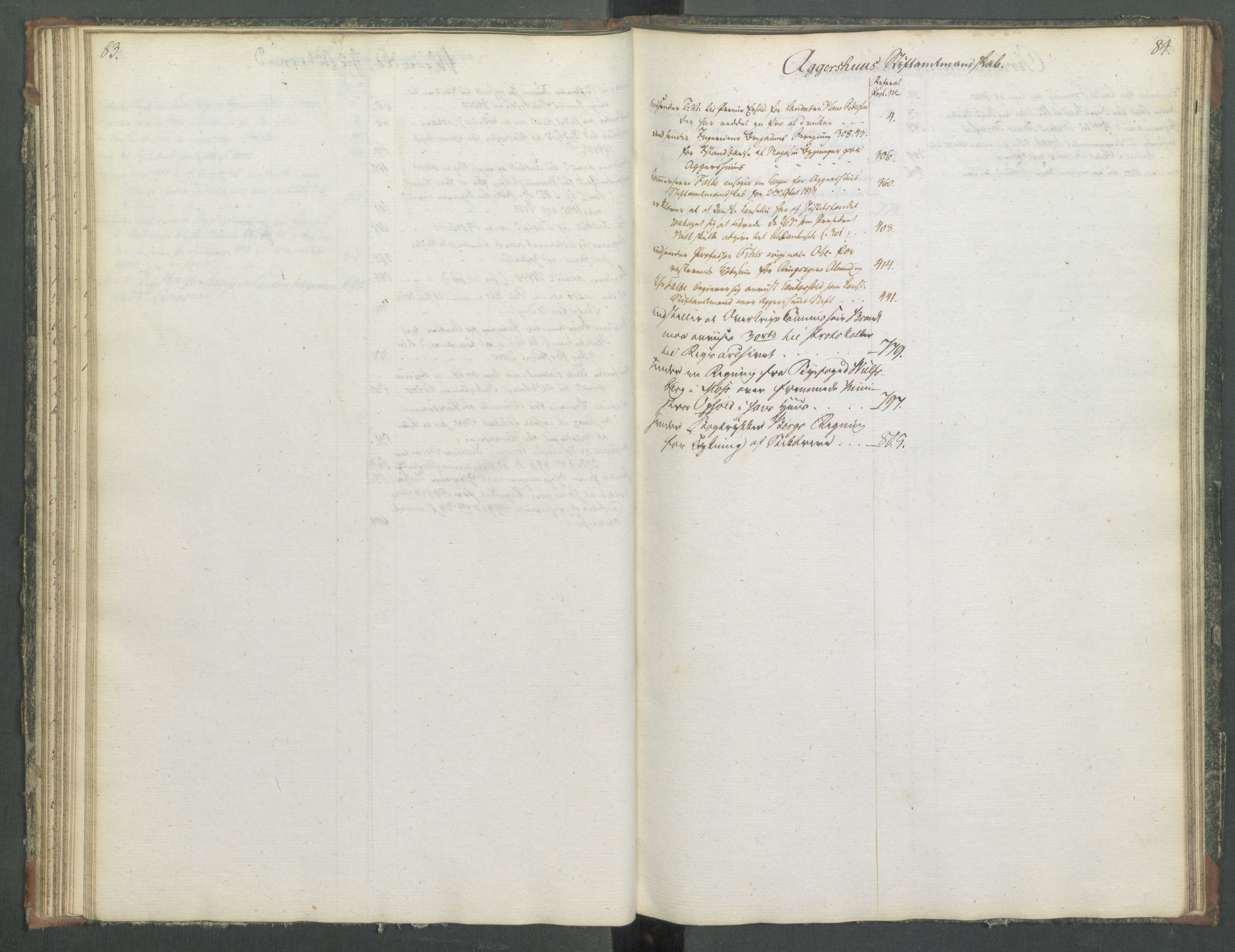 Departementene i 1814, RA/S-3899/Fa/L0014: Bokholderkontoret - Register til journalen, 1814-1815, p. 83-84