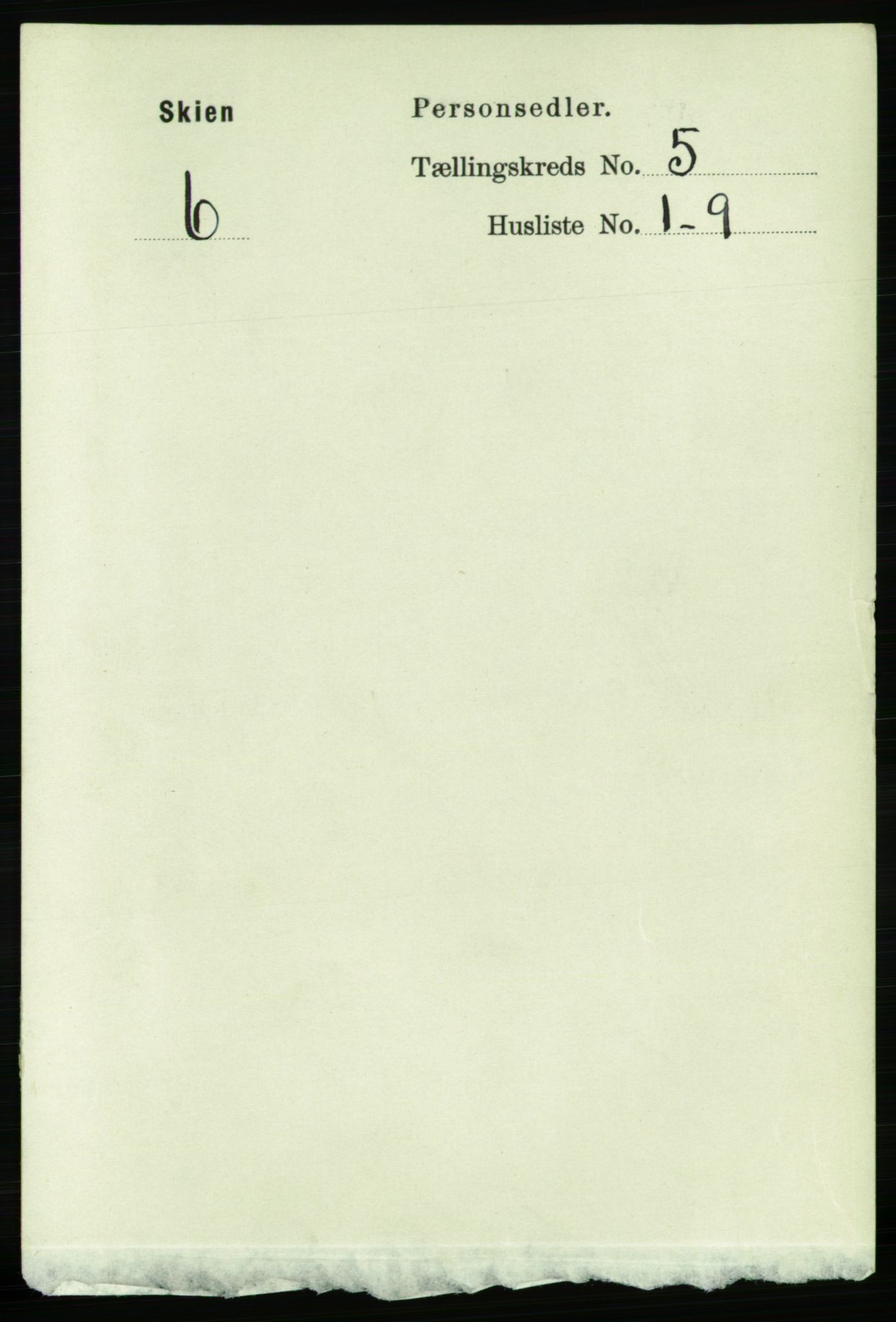 RA, 1891 census for 0806 Skien, 1891, p. 2880