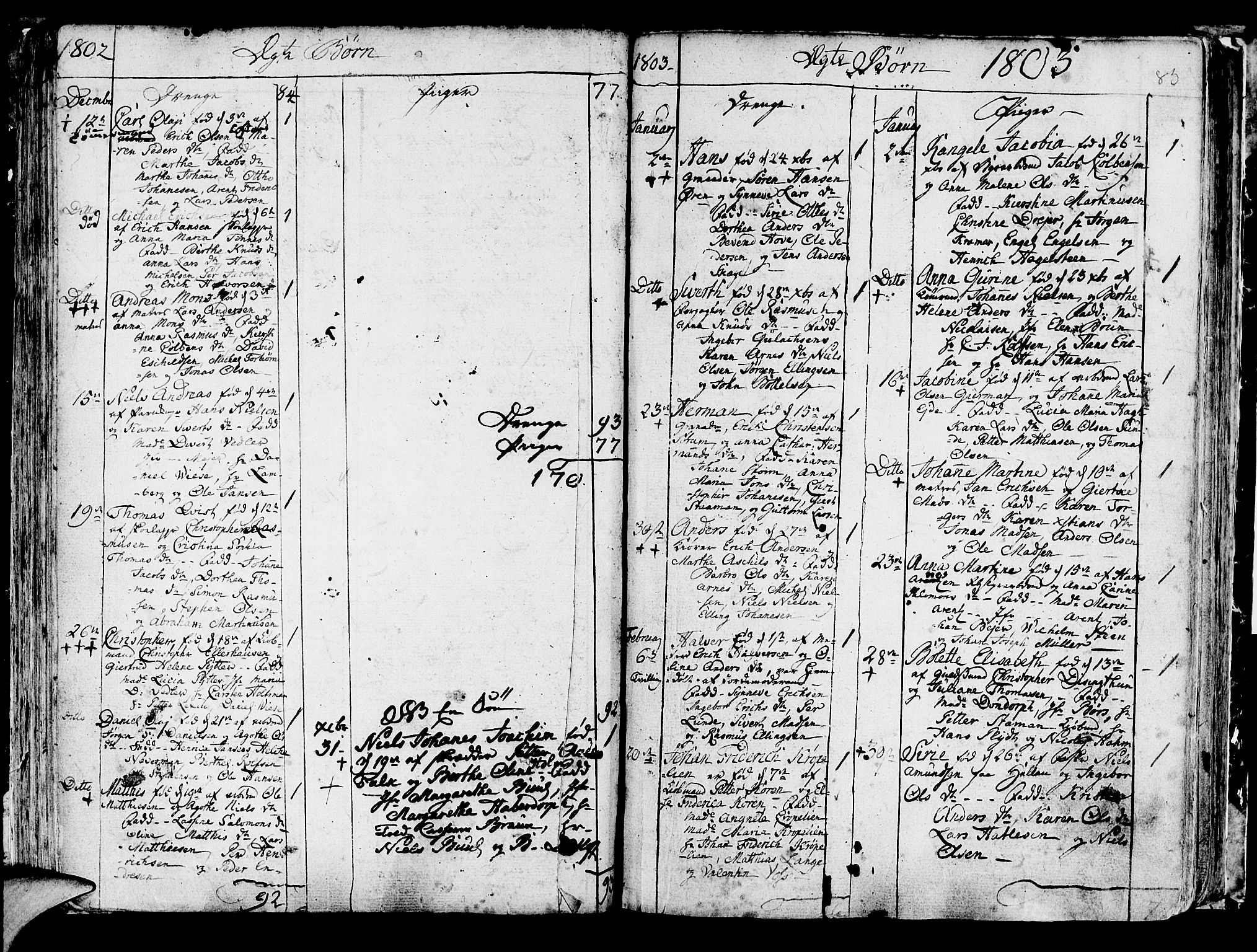 Korskirken sokneprestembete, SAB/A-76101/H/Haa/L0006: Parish register (official) no. A 6, 1790-1820, p. 83