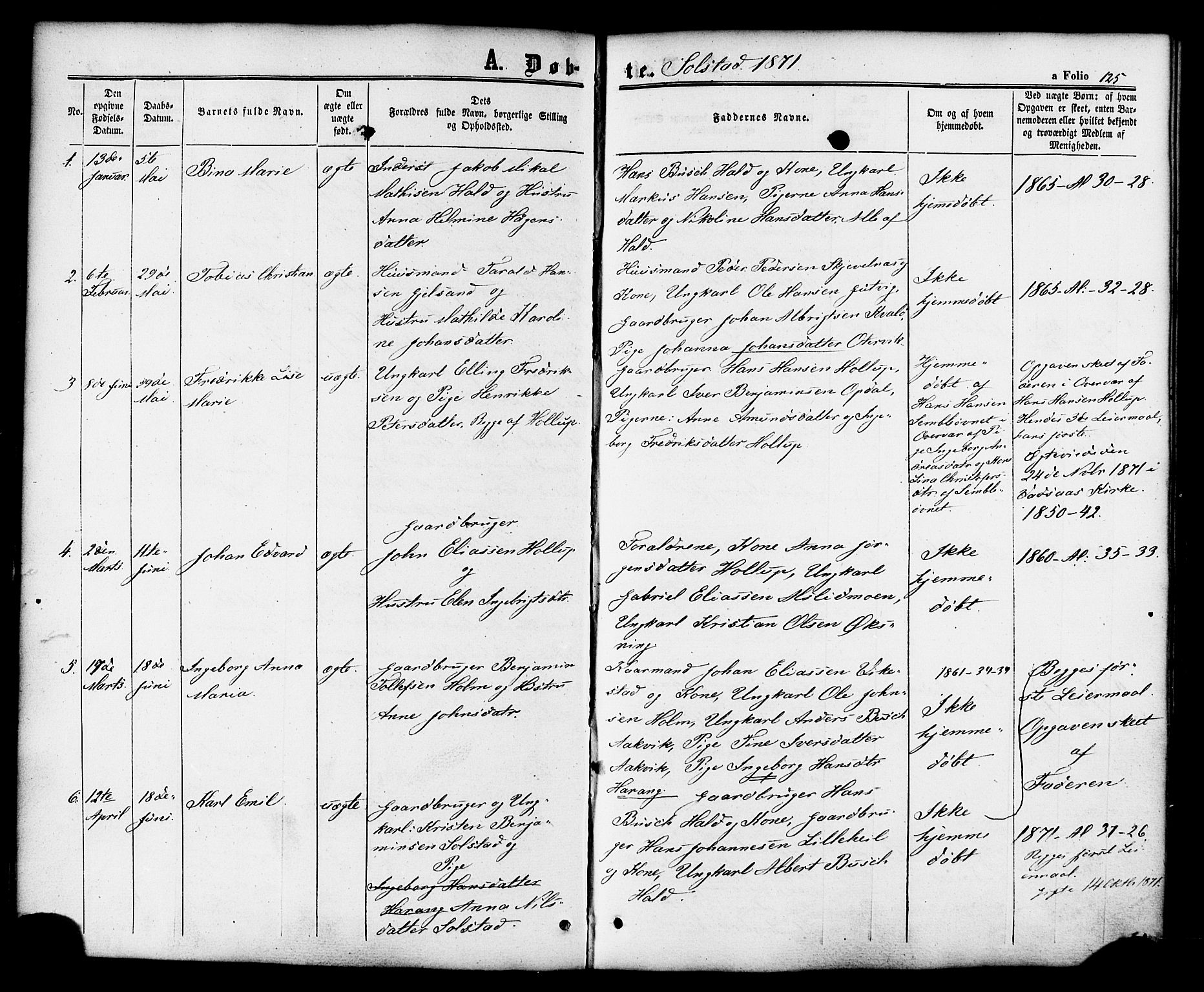 Ministerialprotokoller, klokkerbøker og fødselsregistre - Nordland, AV/SAT-A-1459/810/L0147: Parish register (official) no. 810A08 /2, 1862-1874, p. 125