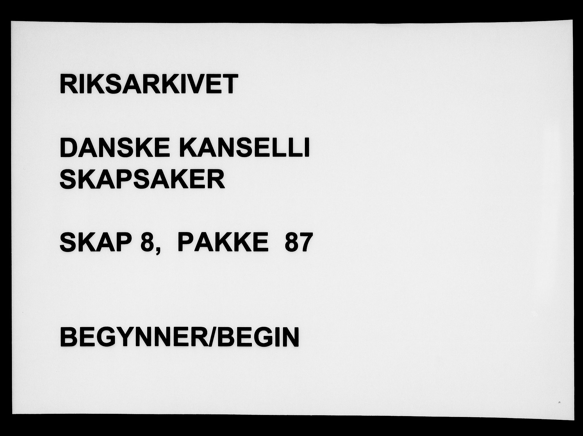 Danske Kanselli, Skapsaker, RA/EA-4061/F/L0003: Skap 8, pakke 73-95, 1616-1691, p. 126