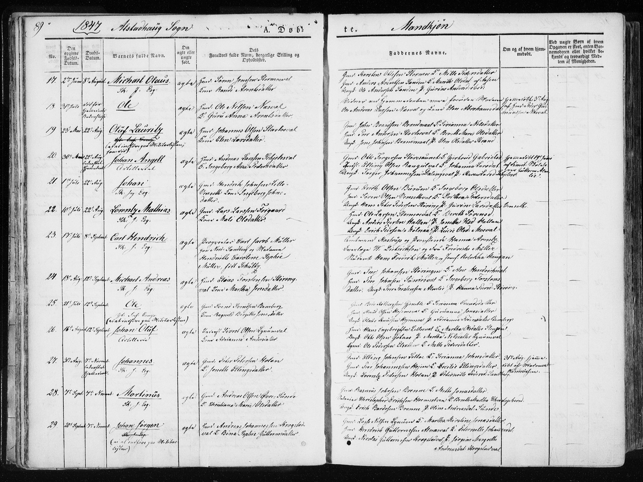 Ministerialprotokoller, klokkerbøker og fødselsregistre - Nord-Trøndelag, SAT/A-1458/717/L0154: Parish register (official) no. 717A06 /1, 1836-1849, p. 89