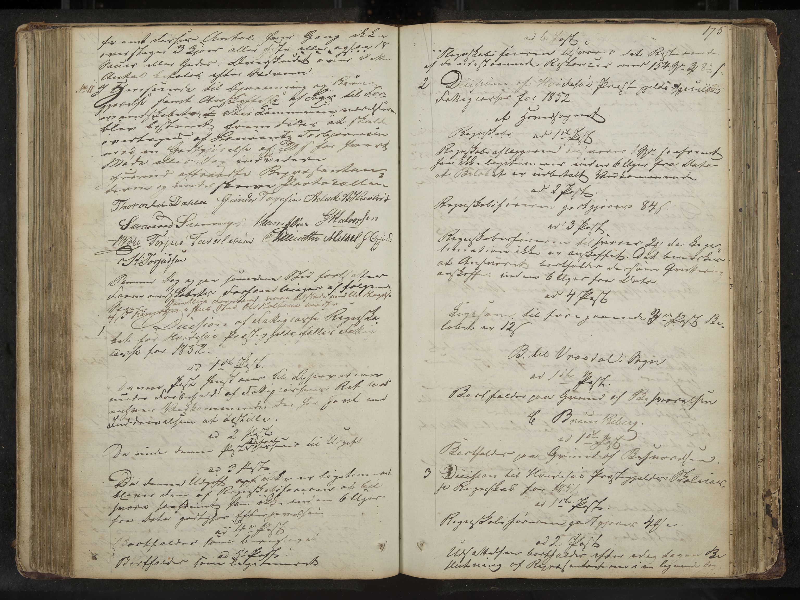 Kviteseid formannskap og sentraladministrasjon, IKAK/0829021/A/Aa/L0001: Møtebok med register, 1837-1866, p. 175