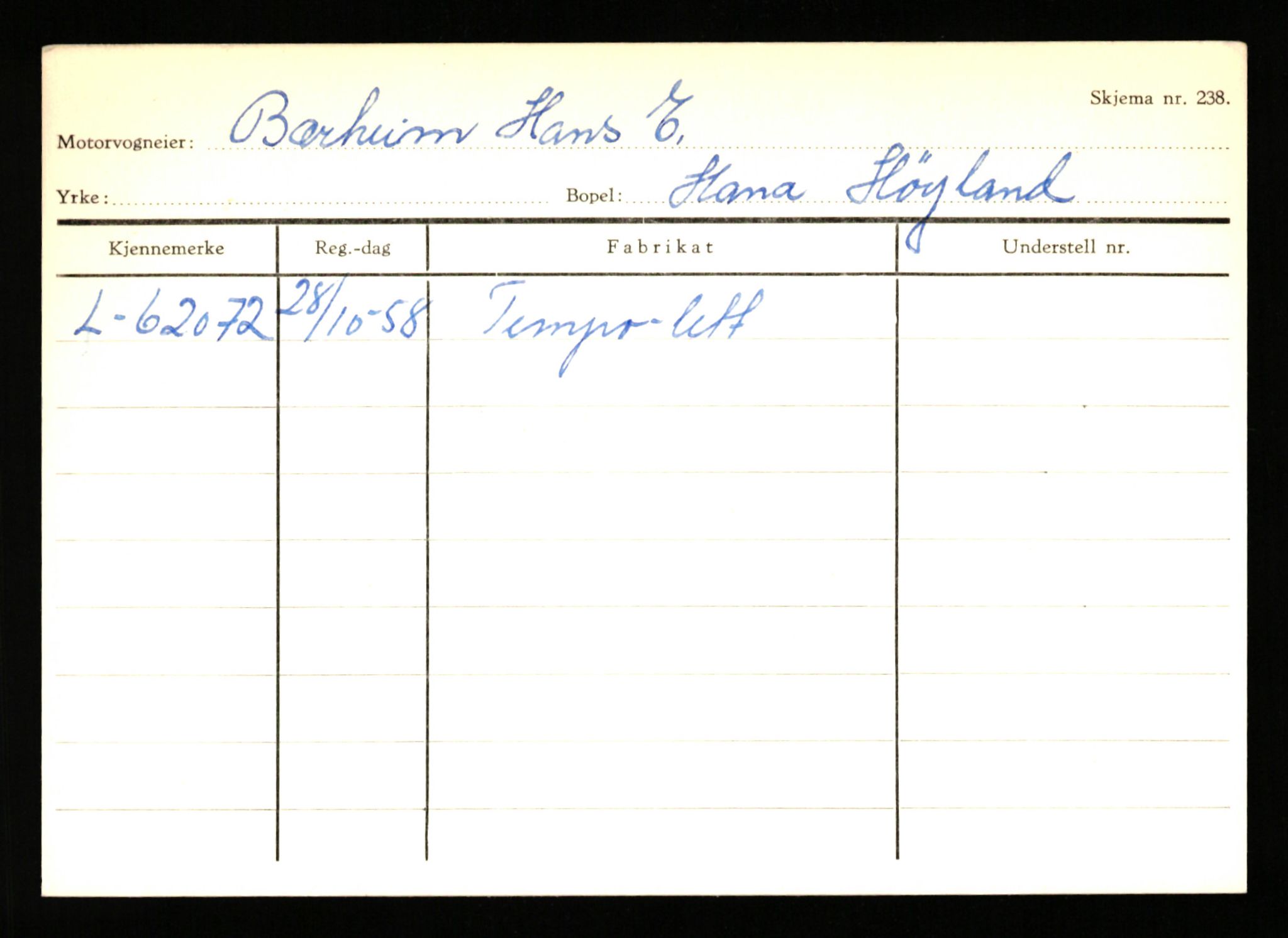 Stavanger trafikkstasjon, AV/SAST-A-101942/0/H/L0005: Bue - Dahlstrøm, 1930-1971, p. 701