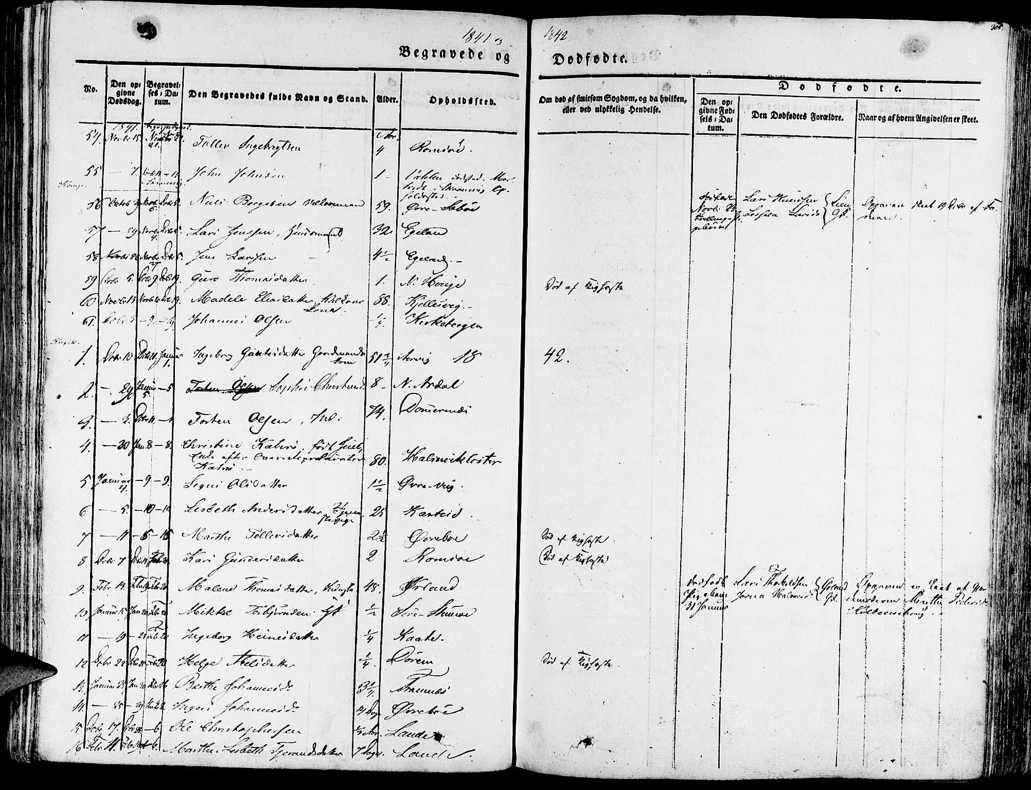 Fjelberg sokneprestembete, SAB/A-75201/H/Haa: Parish register (official) no. A 6, 1835-1851, p. 305