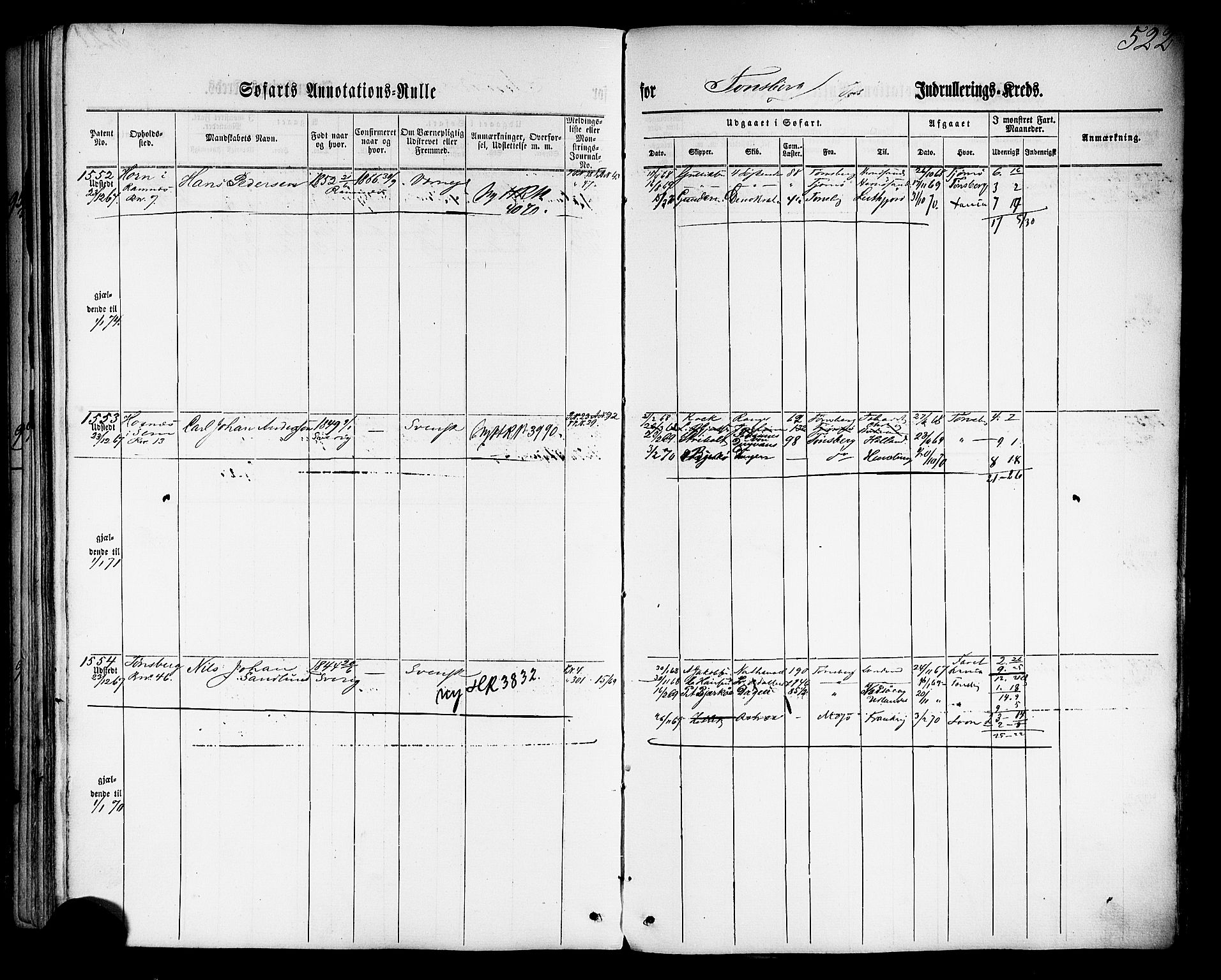 Tønsberg innrulleringskontor, AV/SAKO-A-786/F/Fb/L0001: Annotasjonsrulle Patent nr. 1-1724, 1860-1868, p. 545