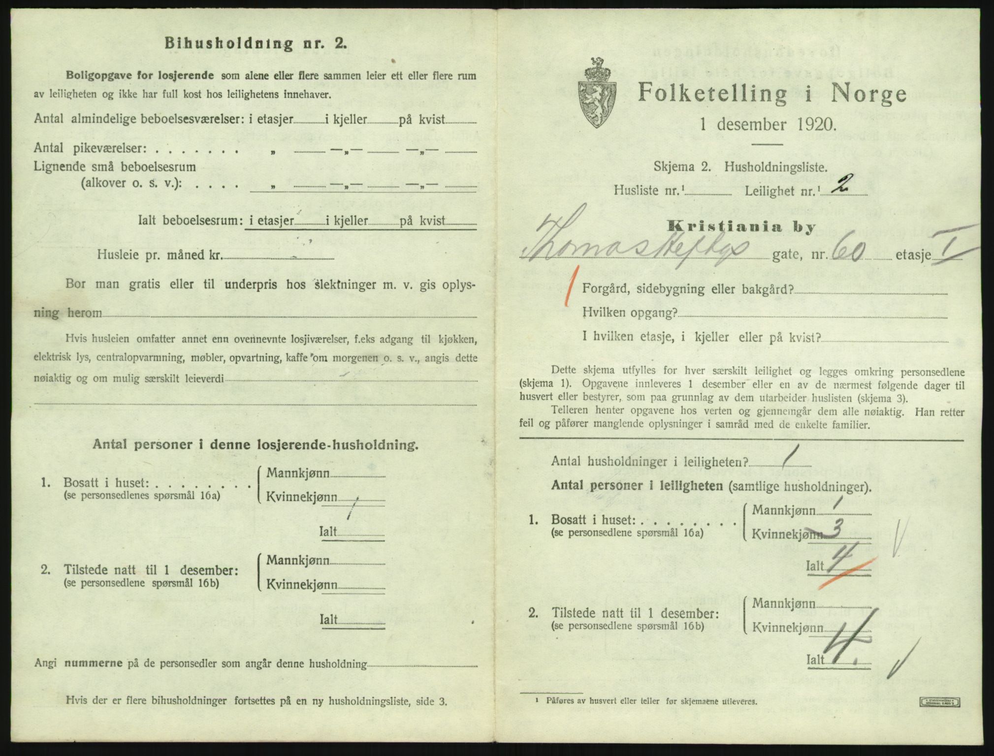 SAO, 1920 census for Kristiania, 1920, p. 111425