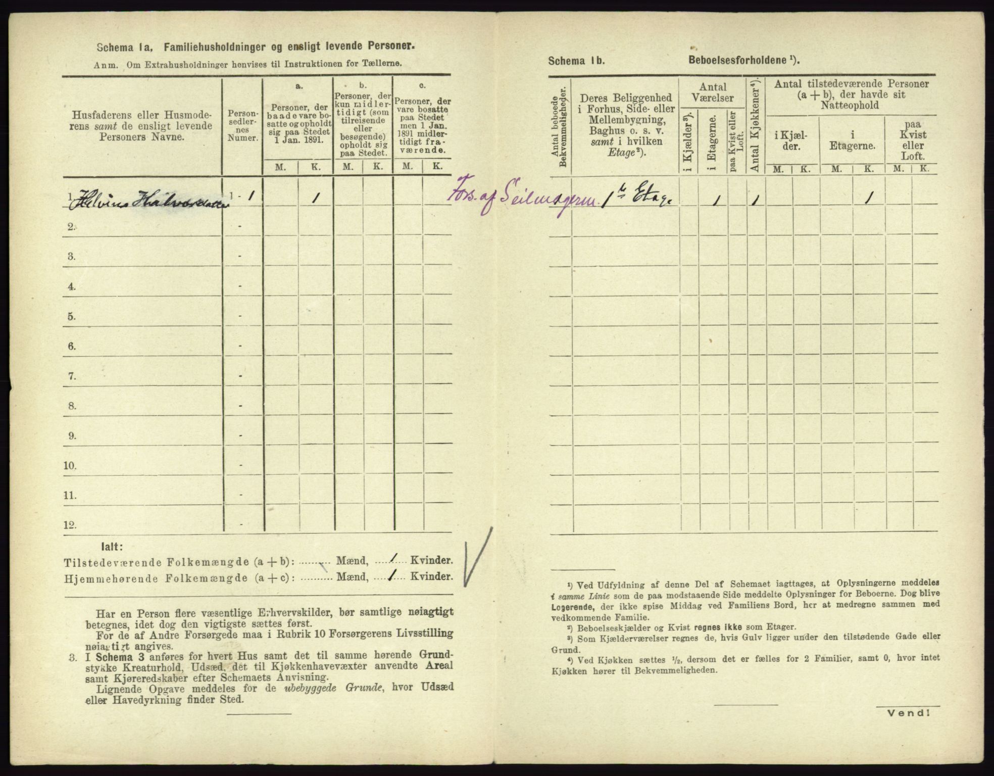 RA, 1891 census for 0604 Kongsberg, 1891, p. 1376