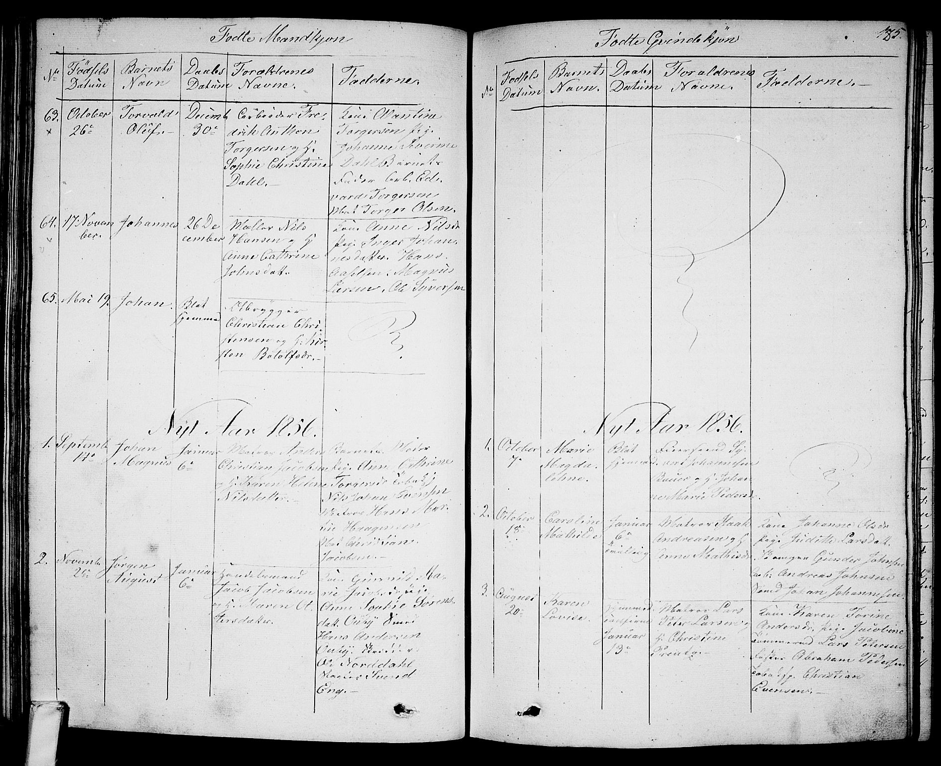 Larvik kirkebøker, AV/SAKO-A-352/G/Ga/L0003a: Parish register (copy) no. I 3A, 1830-1870, p. 185