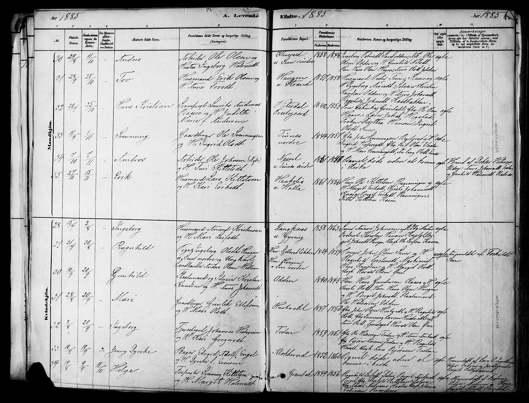 Heddal kirkebøker, AV/SAKO-A-268/F/Fa/L0008: Parish register (official) no. I 8, 1878-1903, p. 47