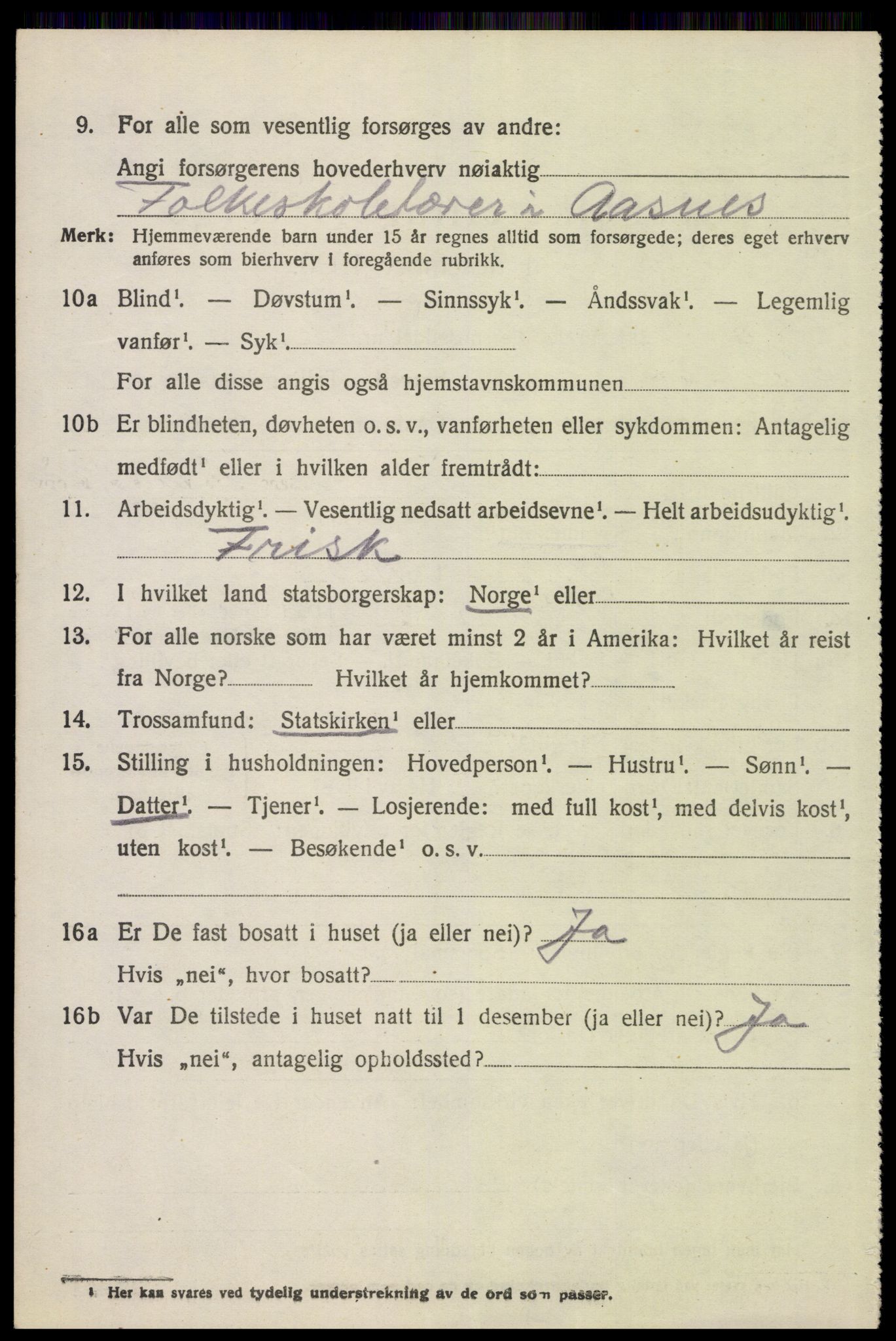 SAH, 1920 census for Åsnes, 1920, p. 12671