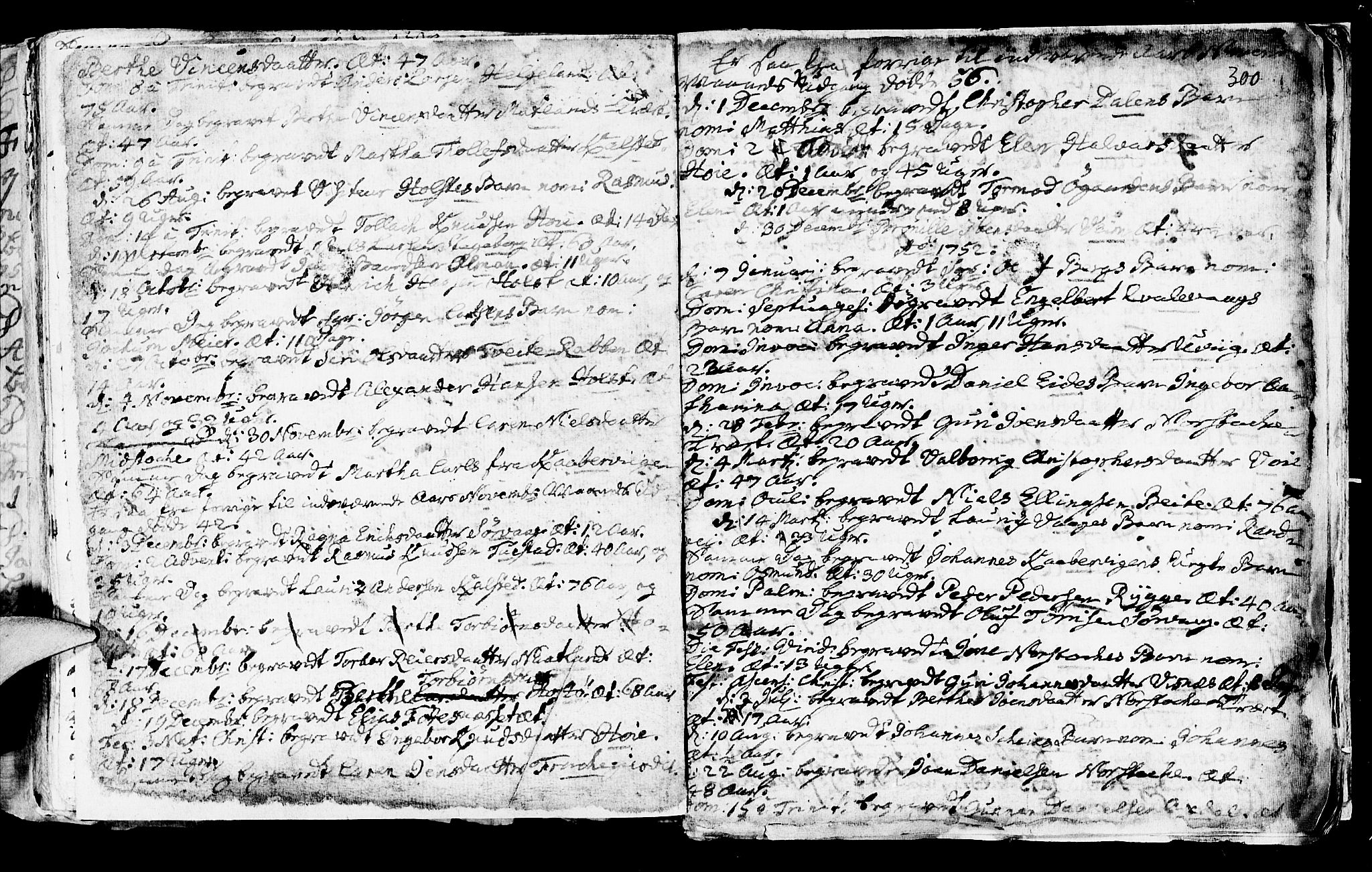 Avaldsnes sokneprestkontor, AV/SAST-A -101851/H/Ha/Haa/L0001: Parish register (official) no. A 1, 1711-1764, p. 300