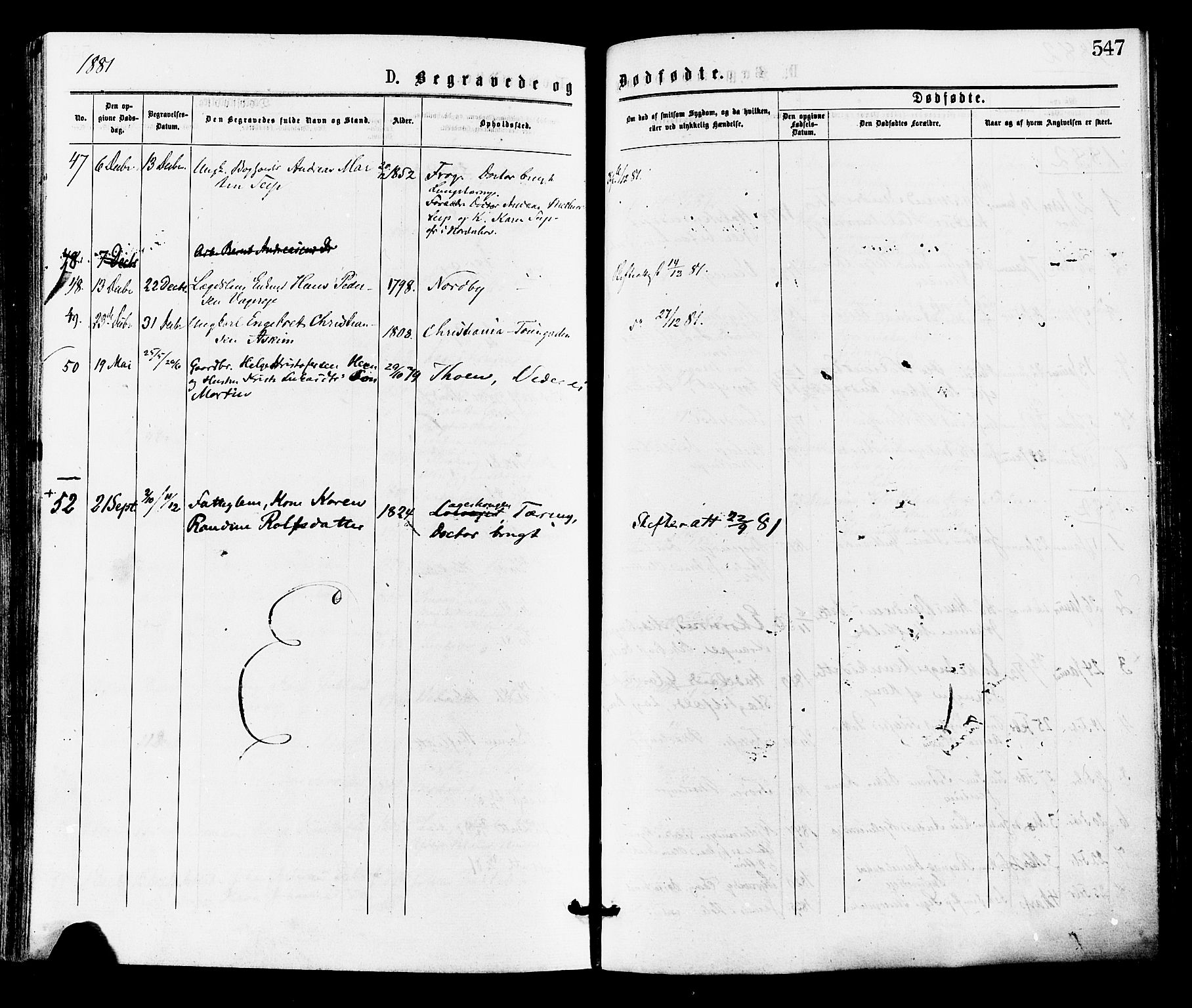 Norderhov kirkebøker, AV/SAKO-A-237/F/Fa/L0015: Parish register (official) no. 15, 1875-1884, p. 547