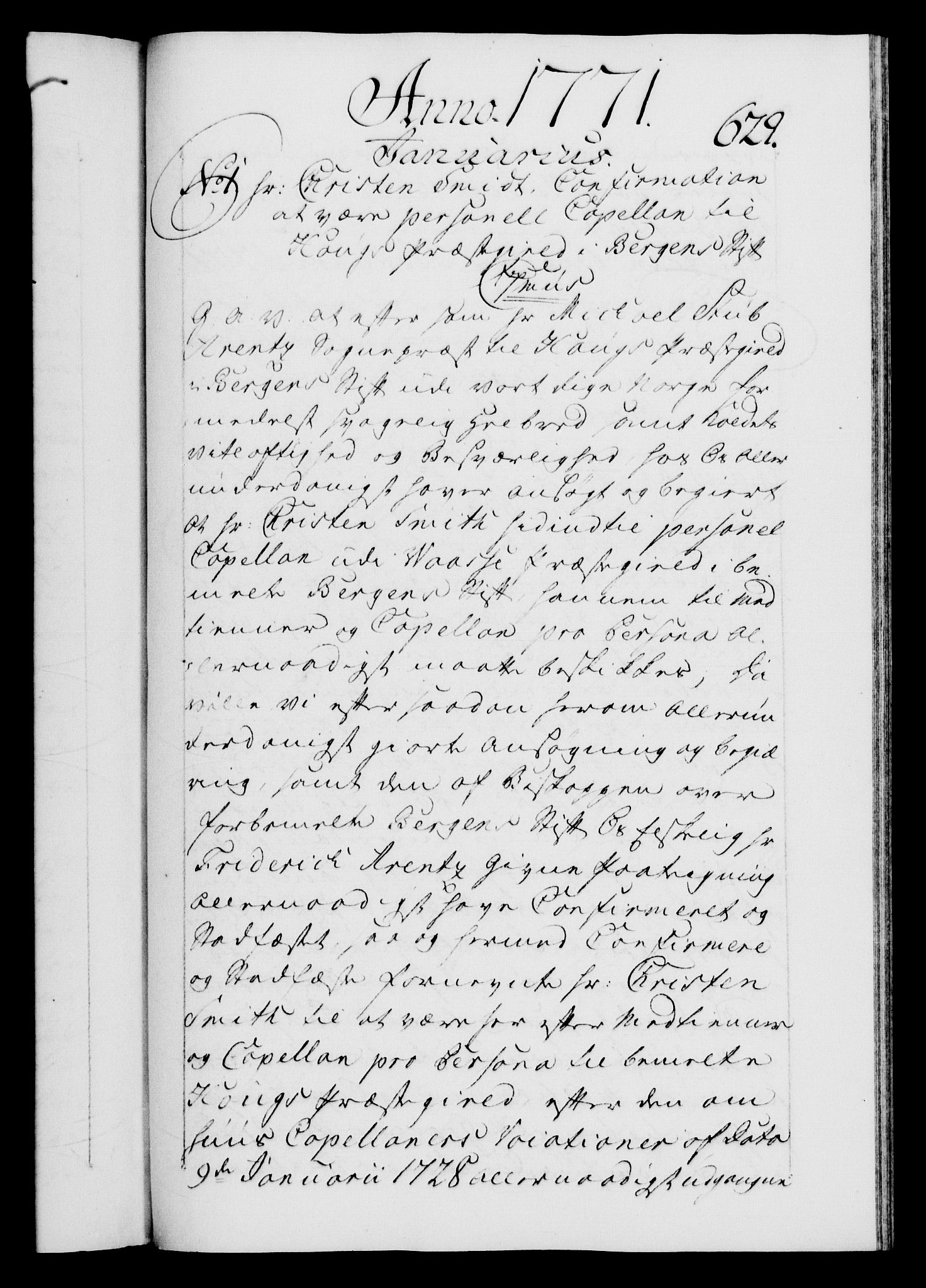 Danske Kanselli 1572-1799, AV/RA-EA-3023/F/Fc/Fca/Fcaa/L0044: Norske registre, 1769-1771, p. 629a