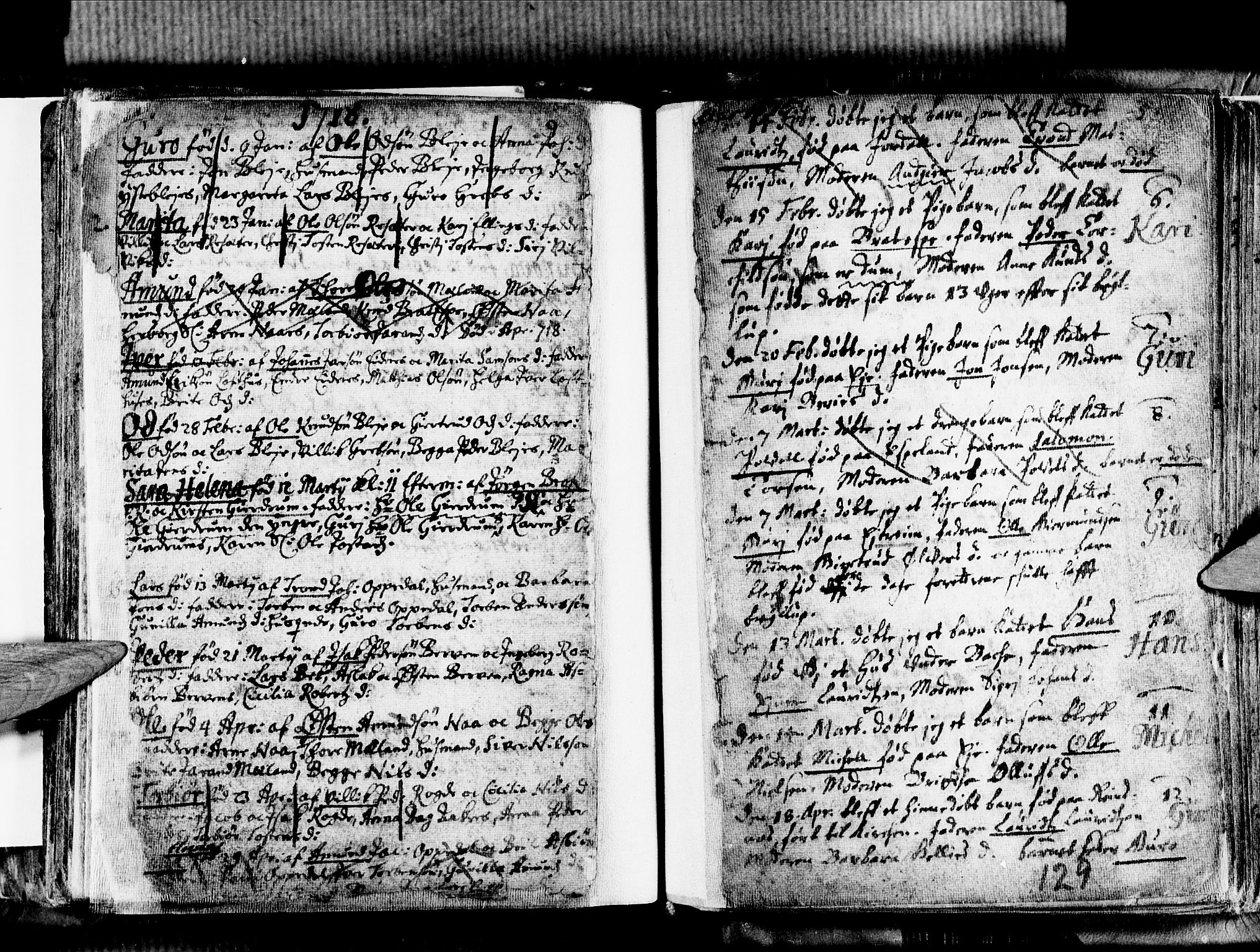 Ullensvang sokneprestembete, SAB/A-78701/H/Haa: Parish register (official) no. A 1 /1, 1669-1718, p. 129