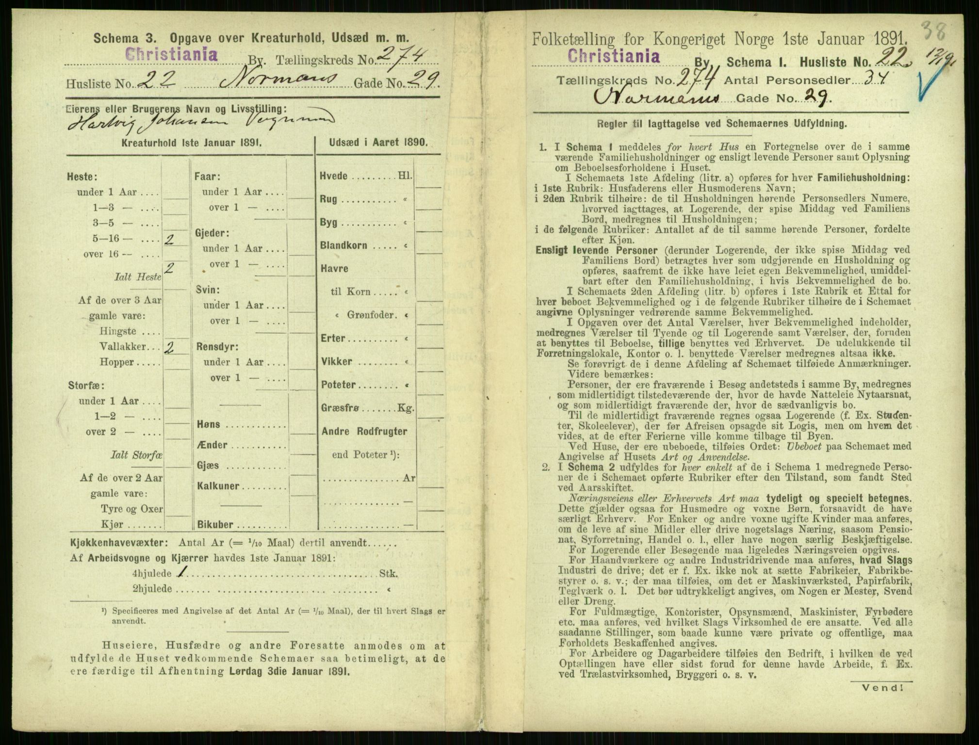 RA, 1891 census for 0301 Kristiania, 1891, p. 166396