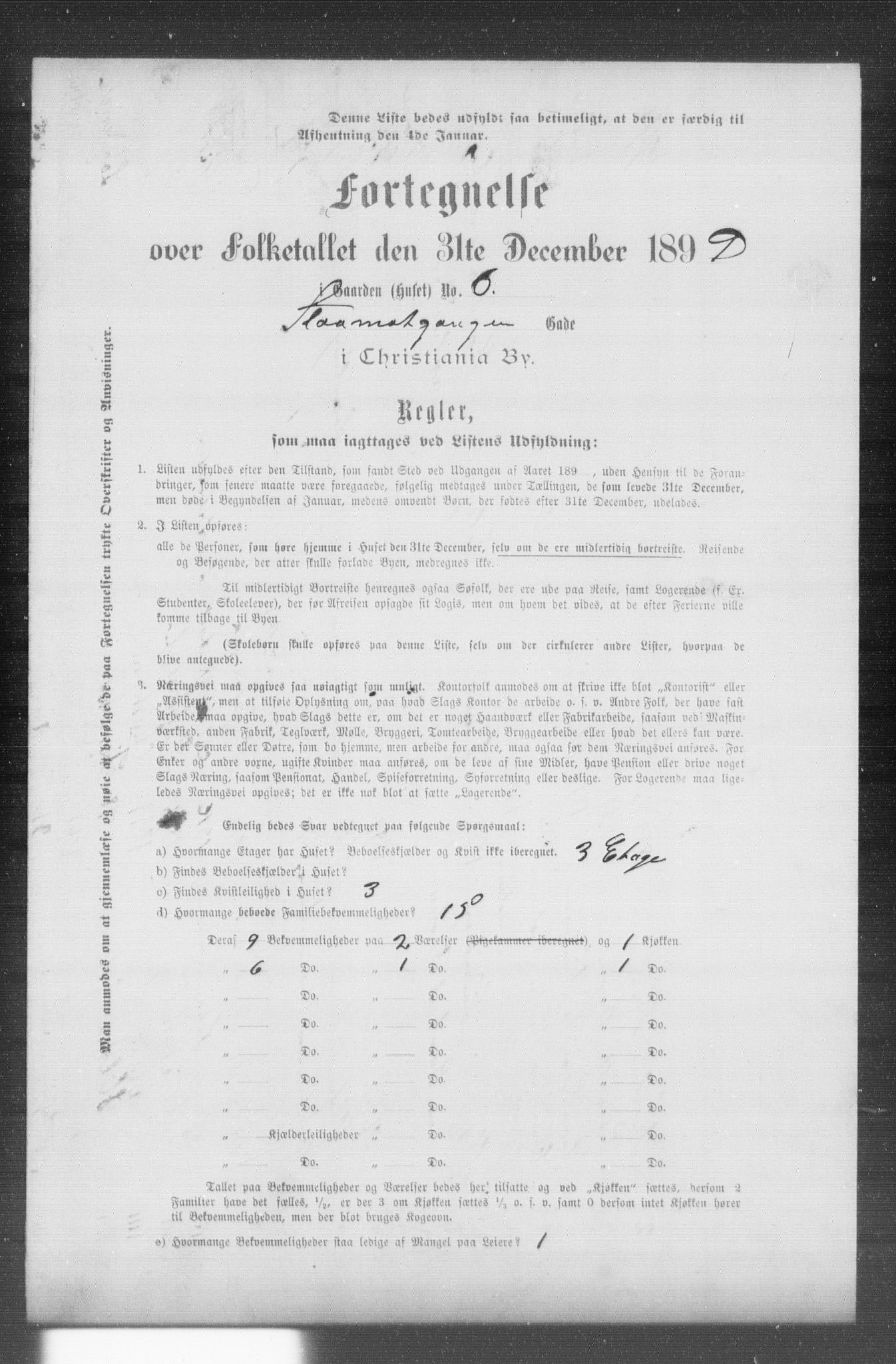 OBA, Municipal Census 1899 for Kristiania, 1899, p. 12574