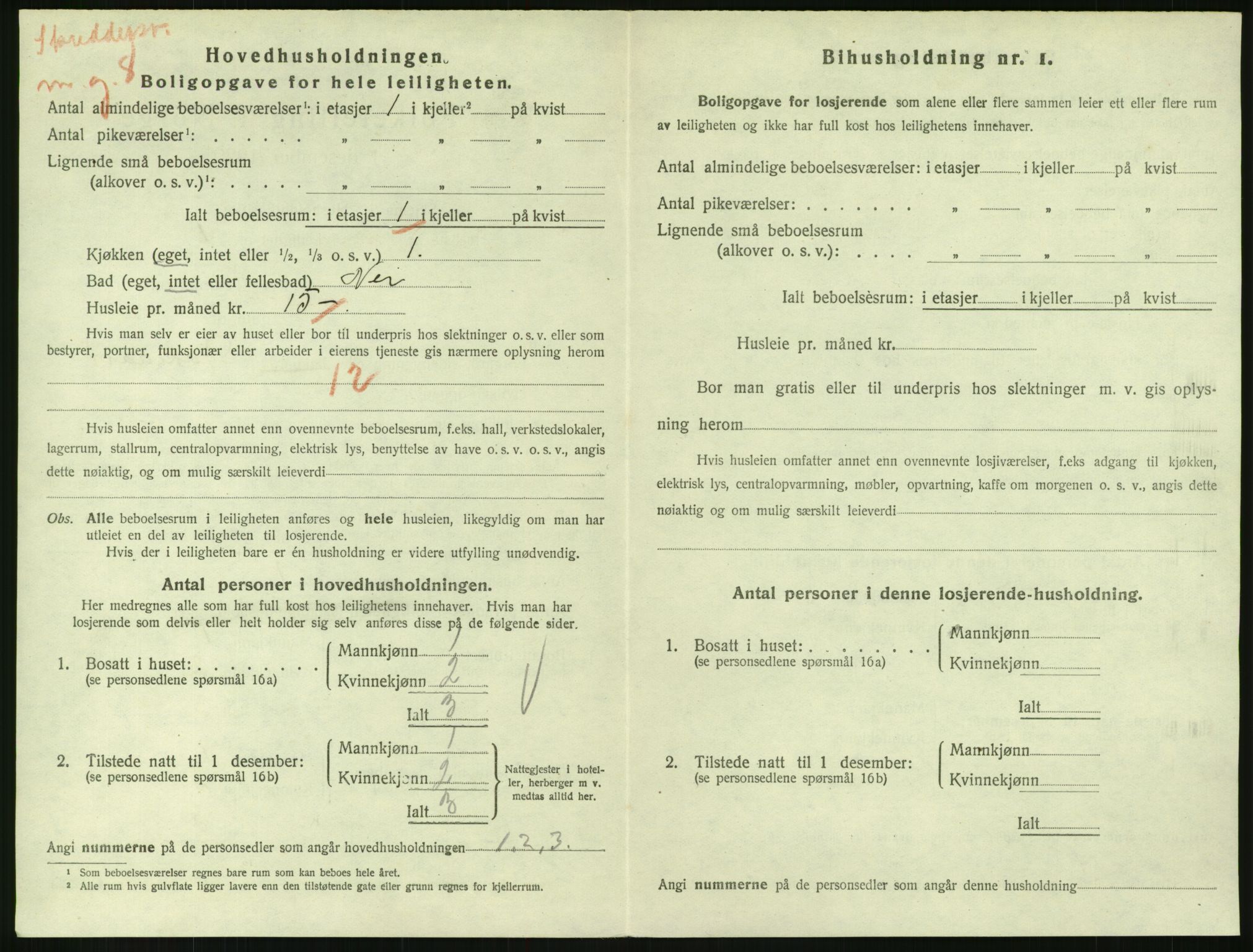 SAH, 1920 census for Lillehammer, 1920, p. 2151