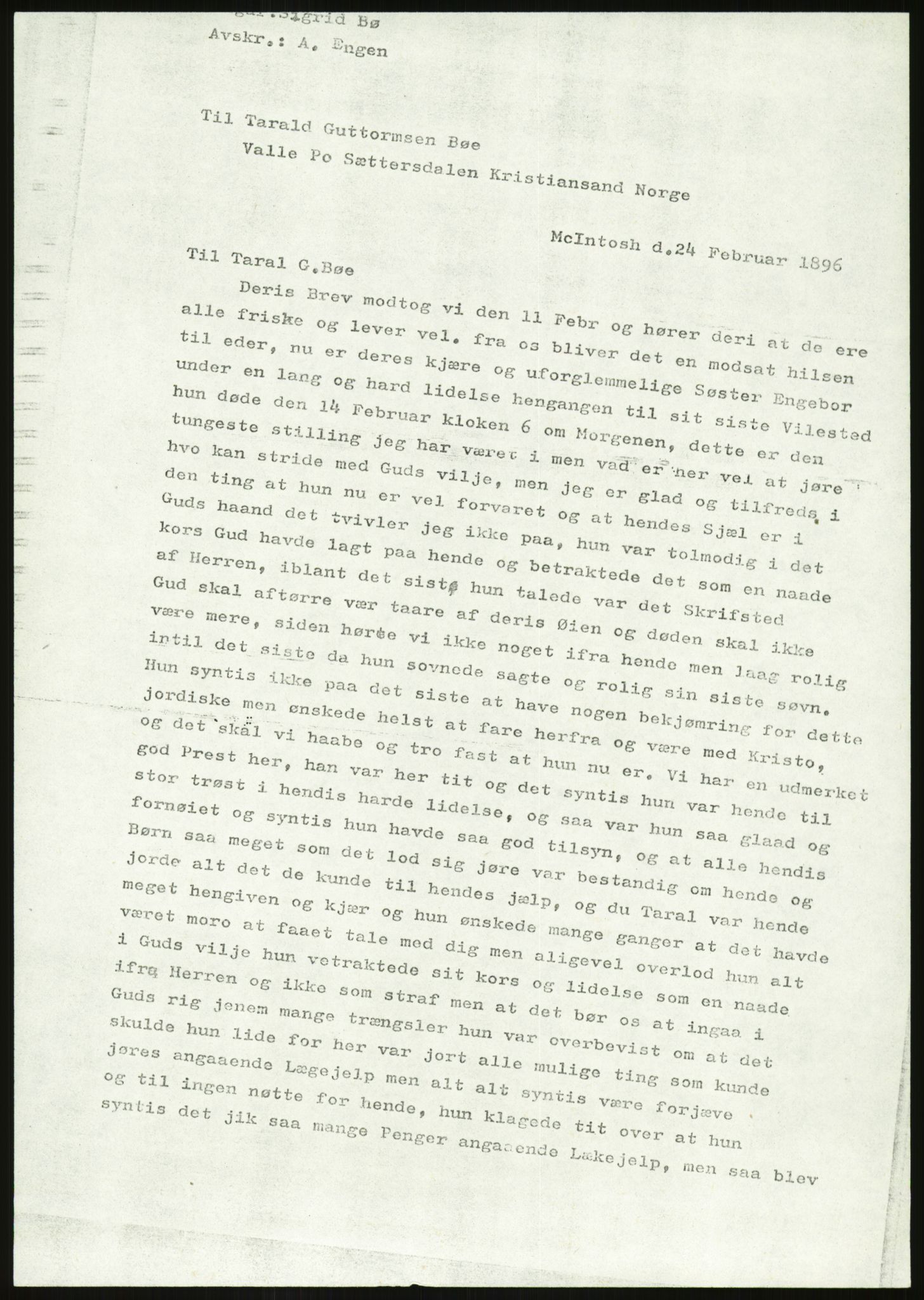 Samlinger til kildeutgivelse, Amerikabrevene, AV/RA-EA-4057/F/L0026: Innlån fra Aust-Agder: Aust-Agder-Arkivet - Erickson, 1838-1914, p. 937