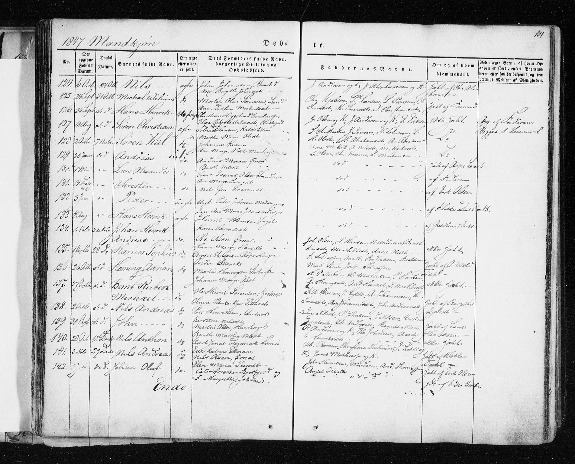 Tromsø sokneprestkontor/stiftsprosti/domprosti, SATØ/S-1343/G/Ga/L0009kirke: Parish register (official) no. 9, 1837-1847, p. 101