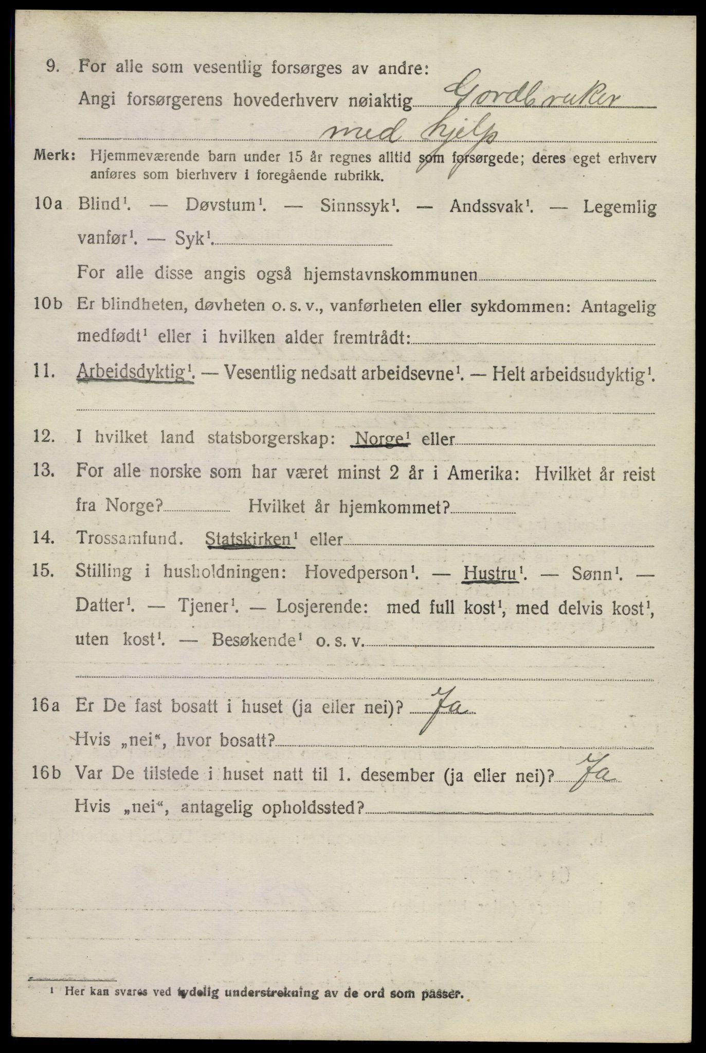 SAKO, 1920 census for Nore, 1920, p. 1047